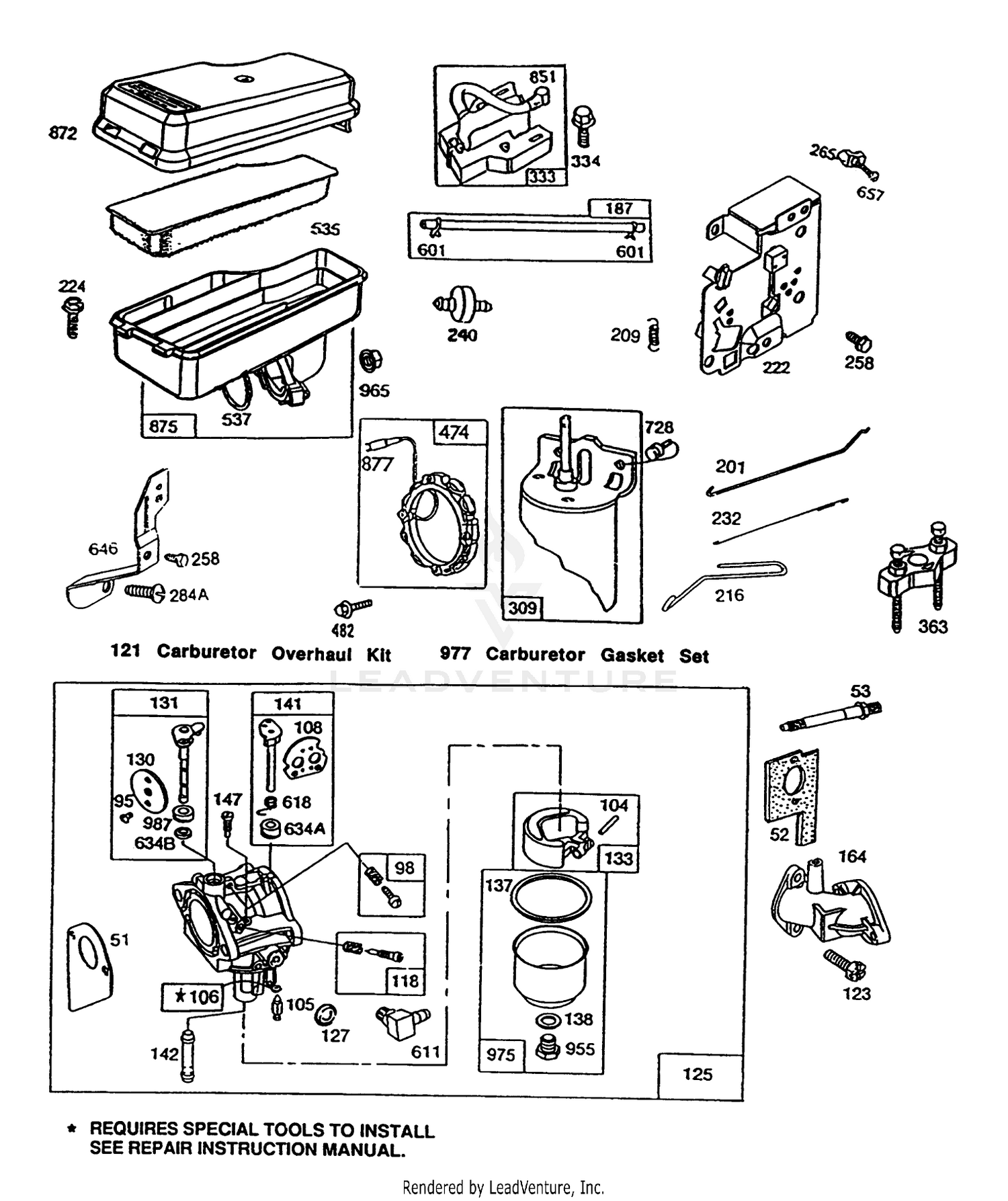 Briggs  Stratton Model No. 257707-0124-01 2