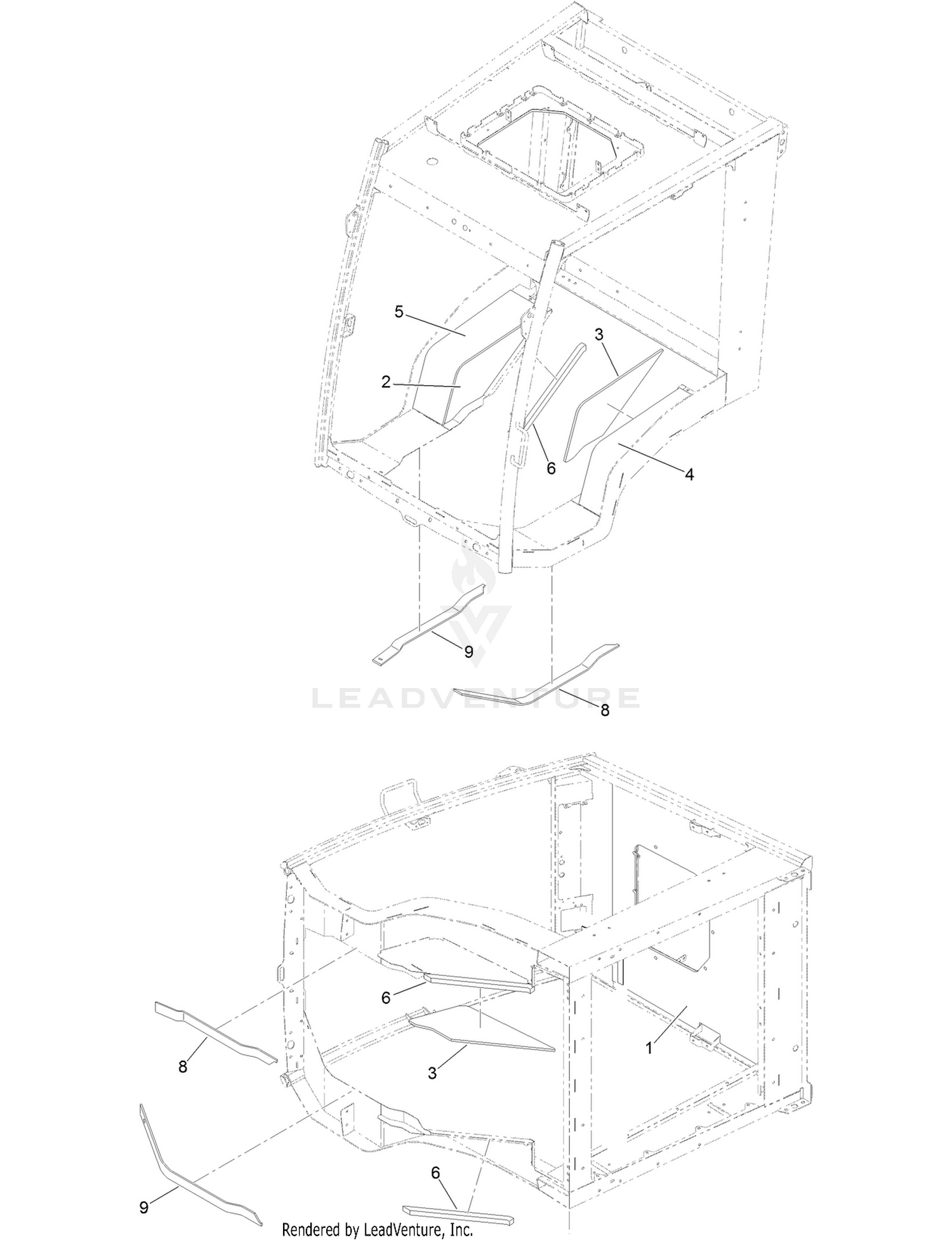 Interior Foam and Carpet Assembly