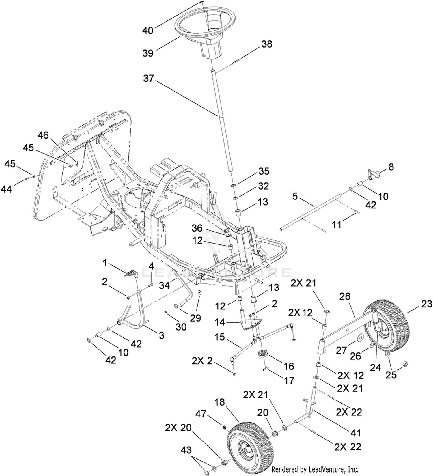 Front Axle and Steering Assembly