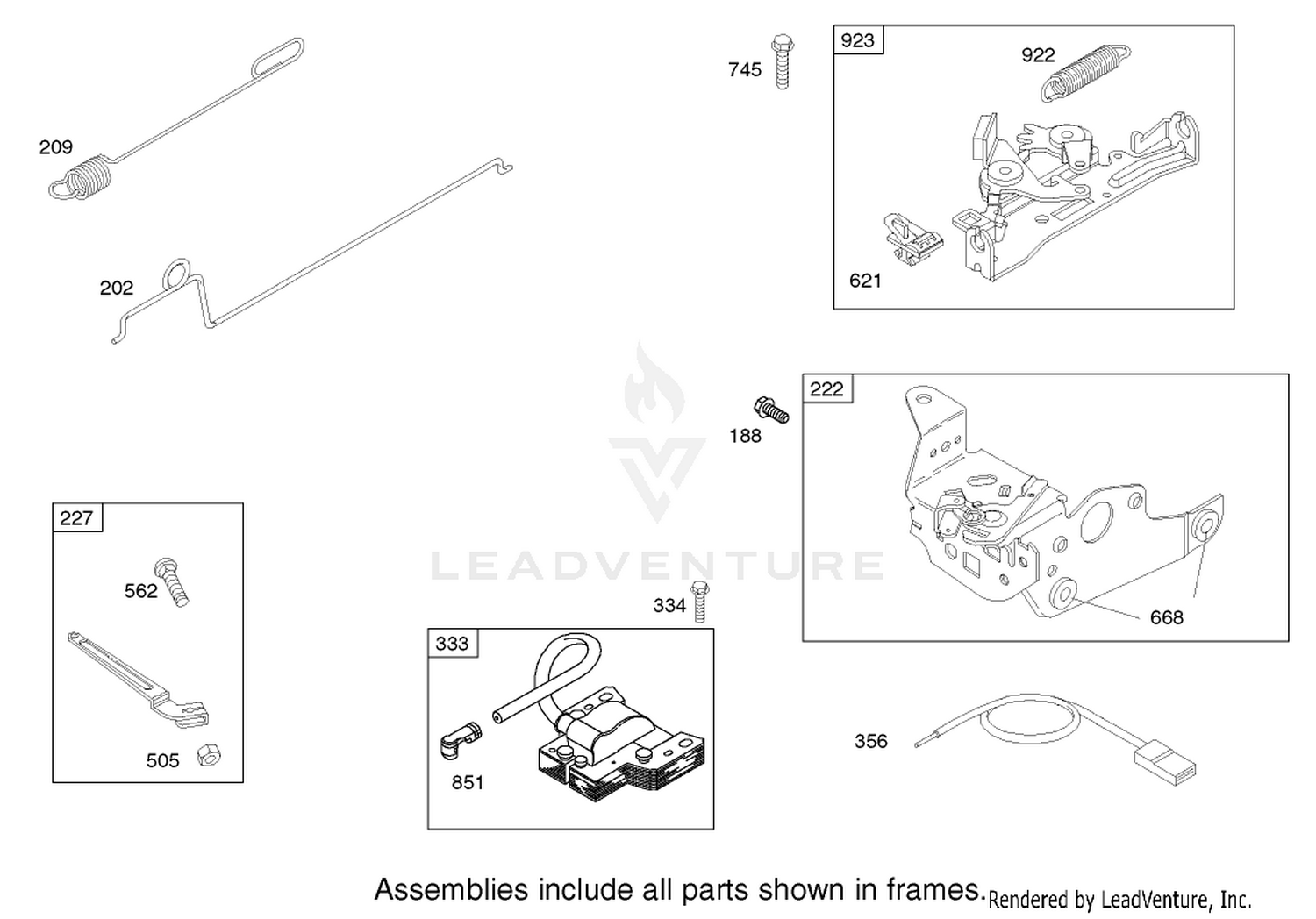 Governor Assembly Engine Briggs and Stratton Model 123K02-0114-E1