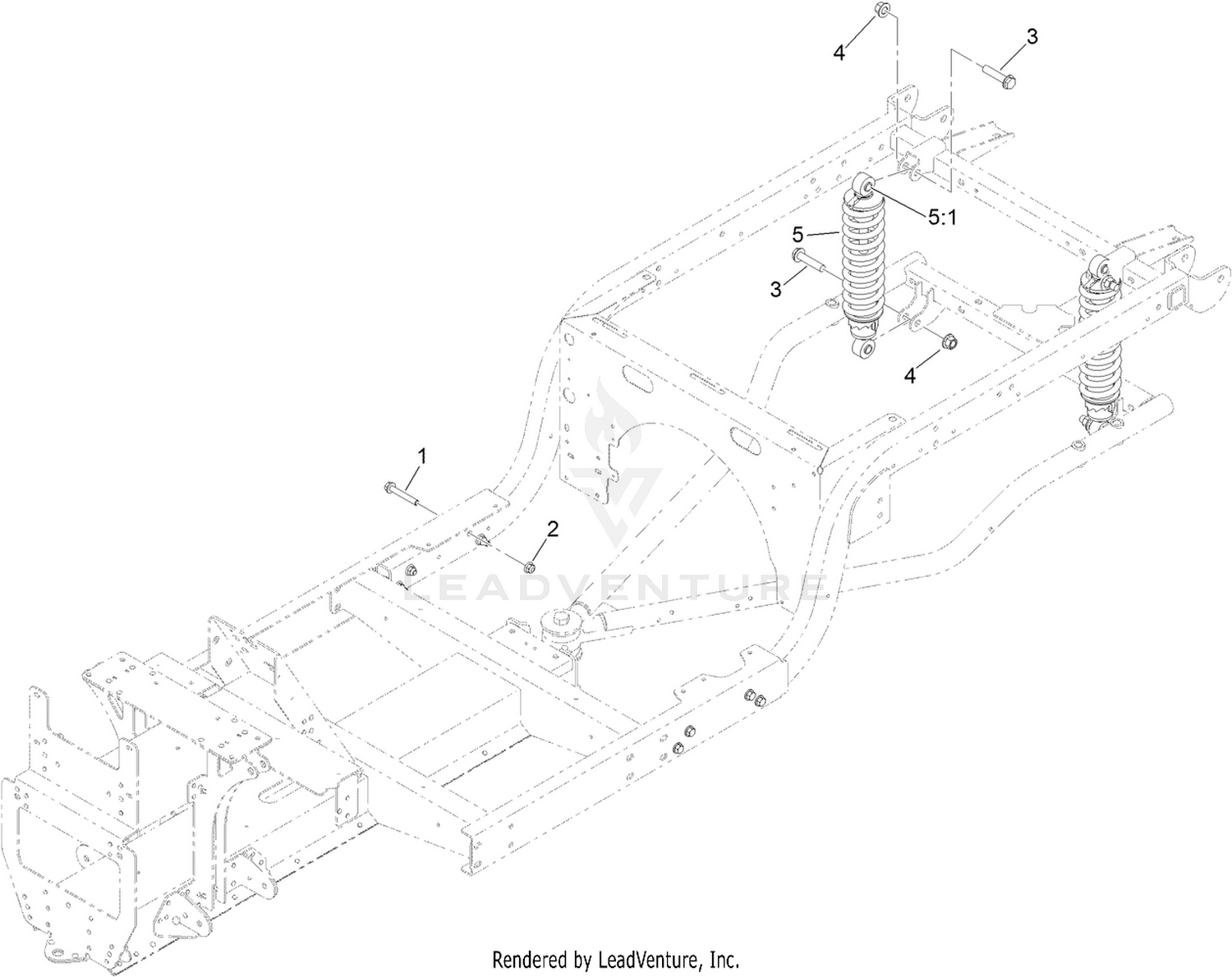 Frame Mount and Rear Shock/Spring Assembly