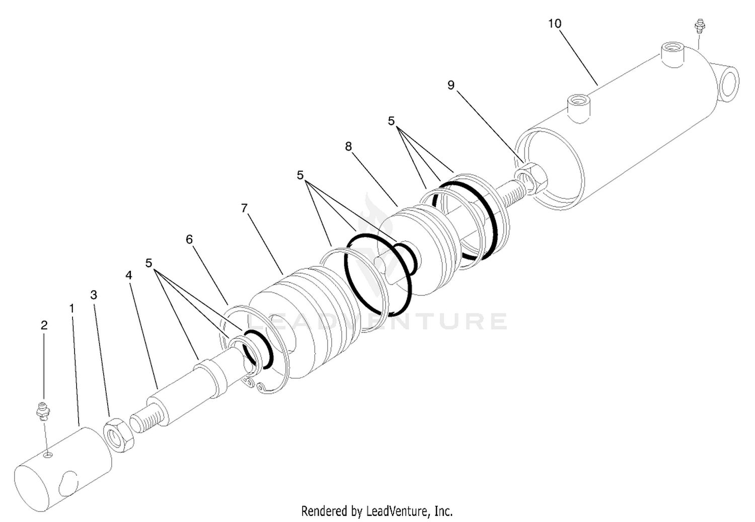 Hydraulic Cylinder Assembly No. 77-5950