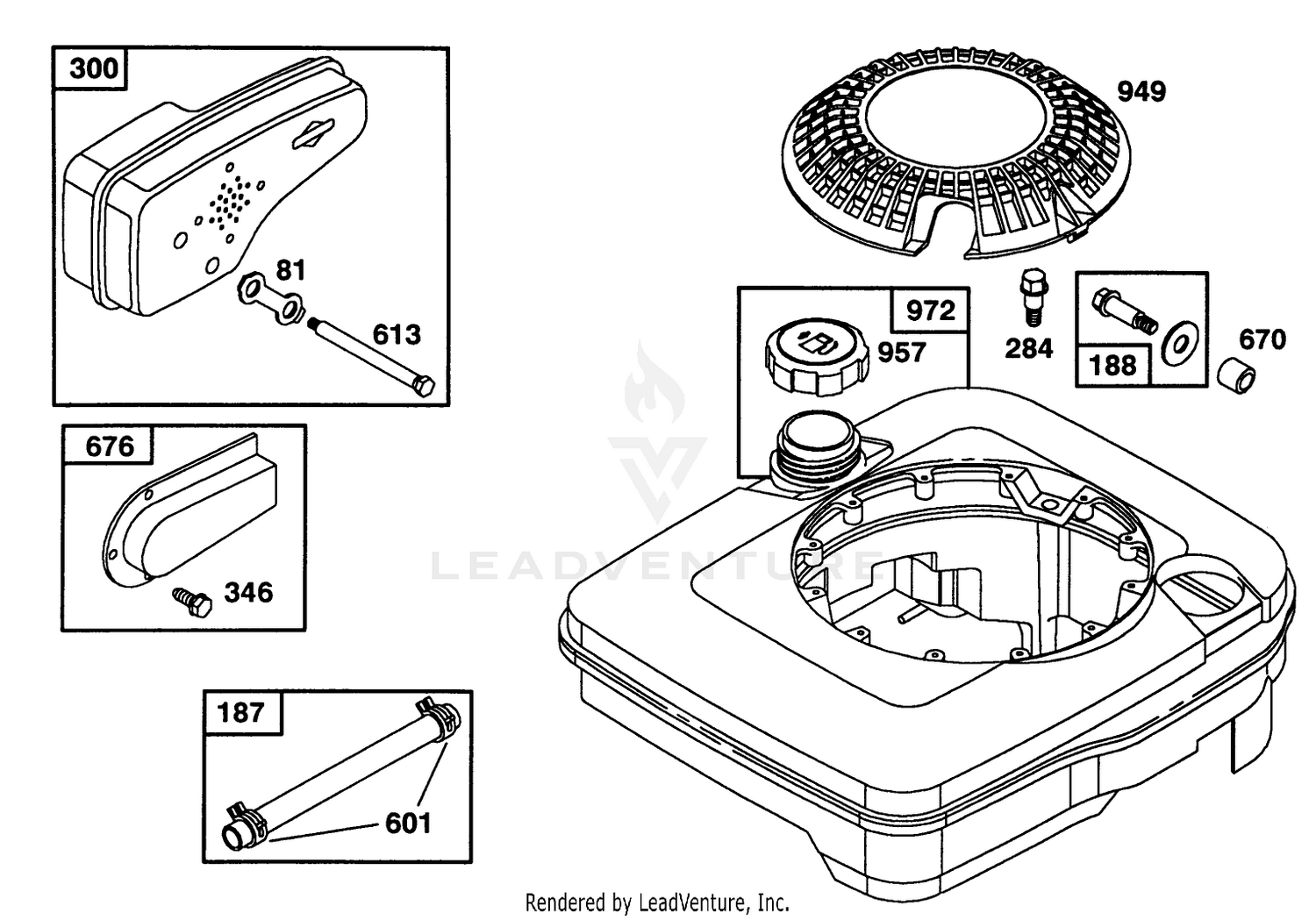 Engine Briggs  Stratton Model 124702-0189-01 7