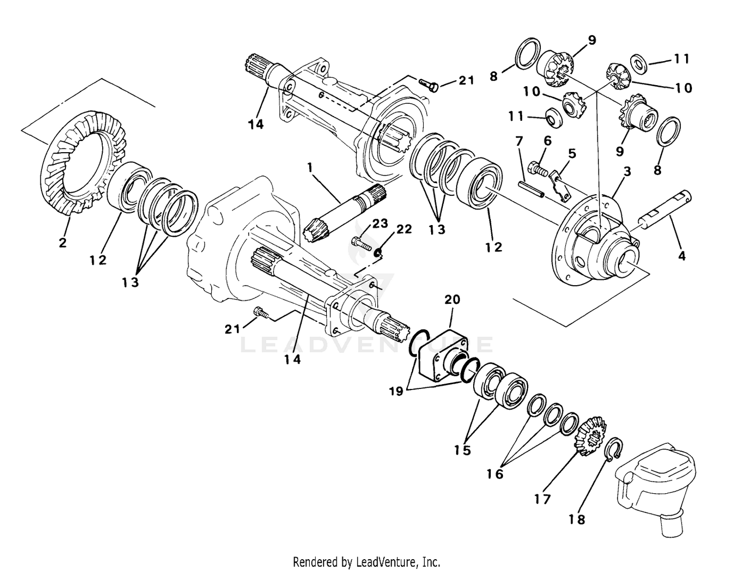Differential  Shaft Assembly Axle No. 74-5620 (model No. 30455 Only)
