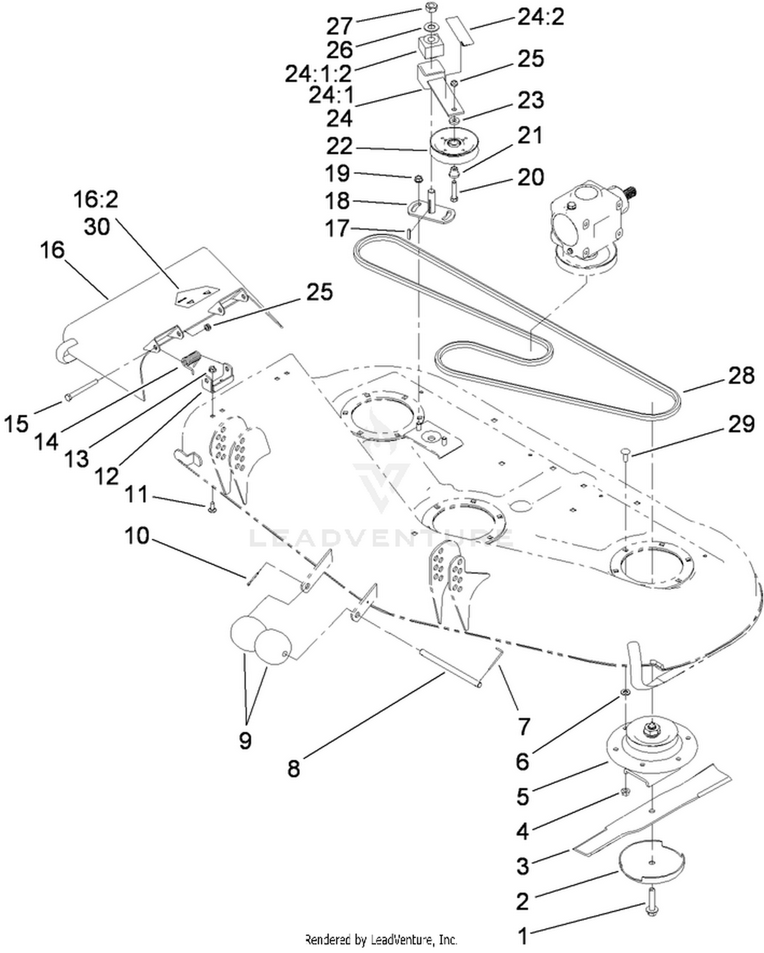 Deck and Spindle Assembly