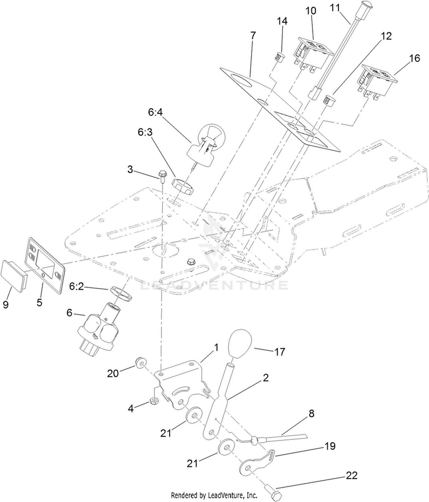 Ignition, Throttle and Choke Control Assembly