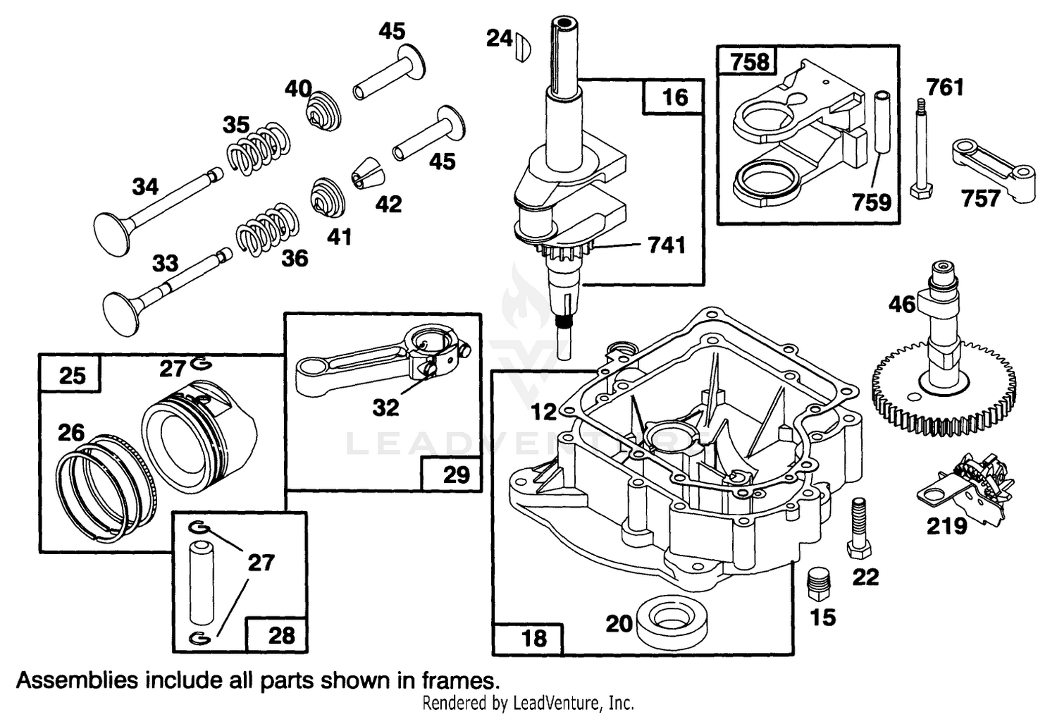 Engine Briggs  Stratton Model 283707-0156-01 2