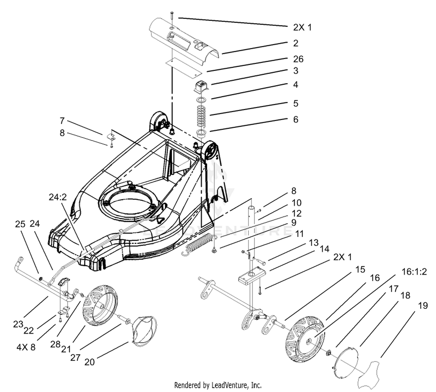 Height-Of-Cut and Wheel Assembly