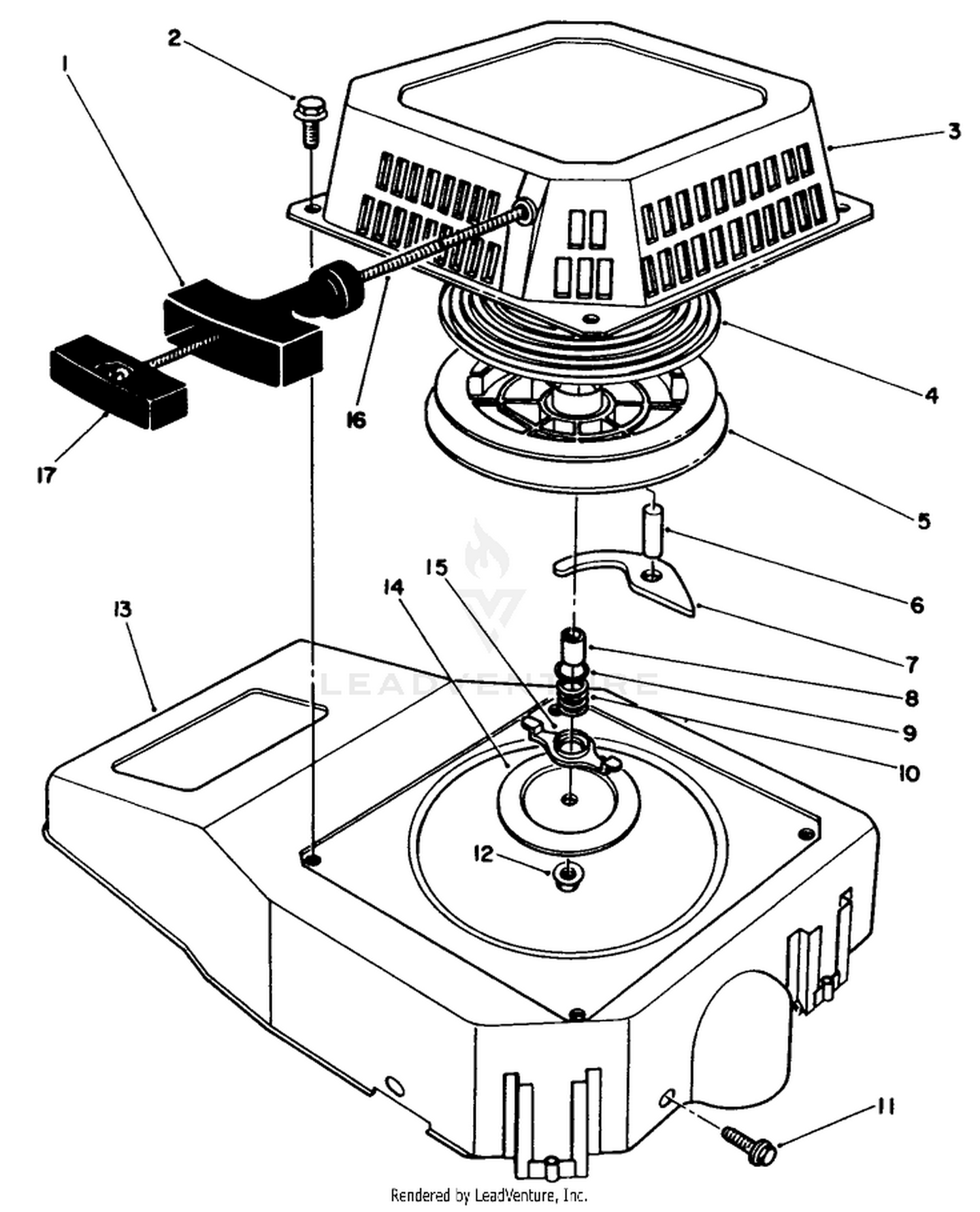 Recoil Assembly (engine Model No. Vml0-3)