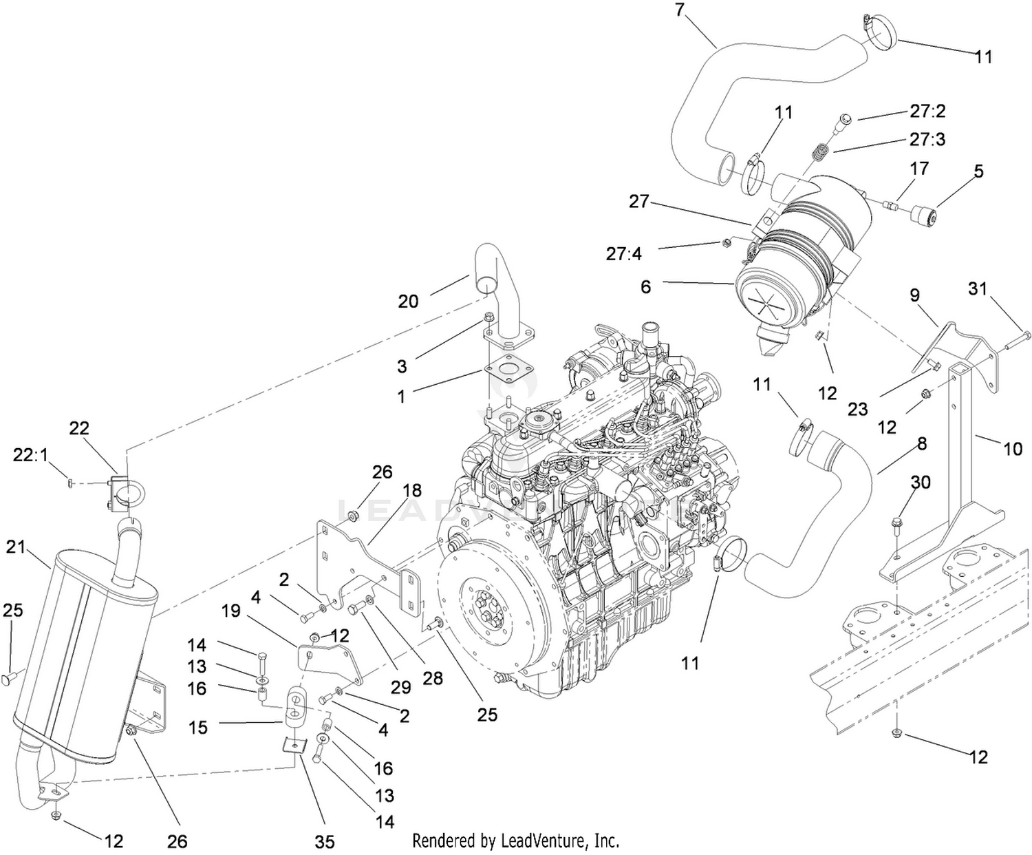 Engine Intake and Exhaust Assembly