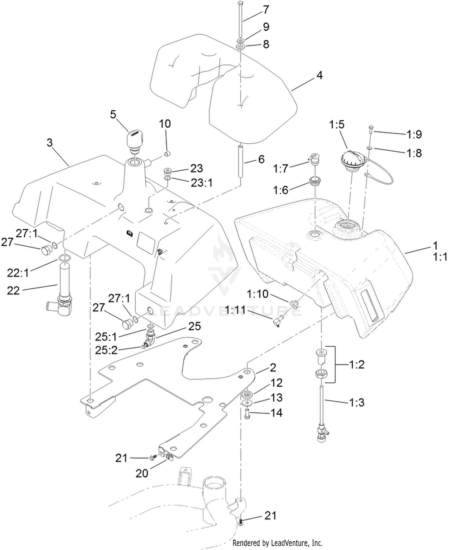 Fuel and Hydraulic Tank Assembly