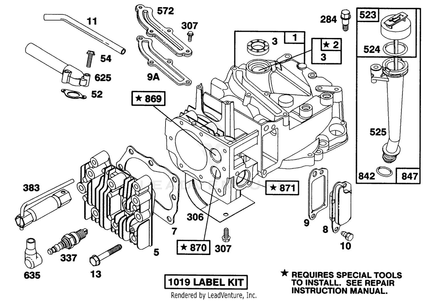 Engine Briggs  Stratton Model 124707-3185-01