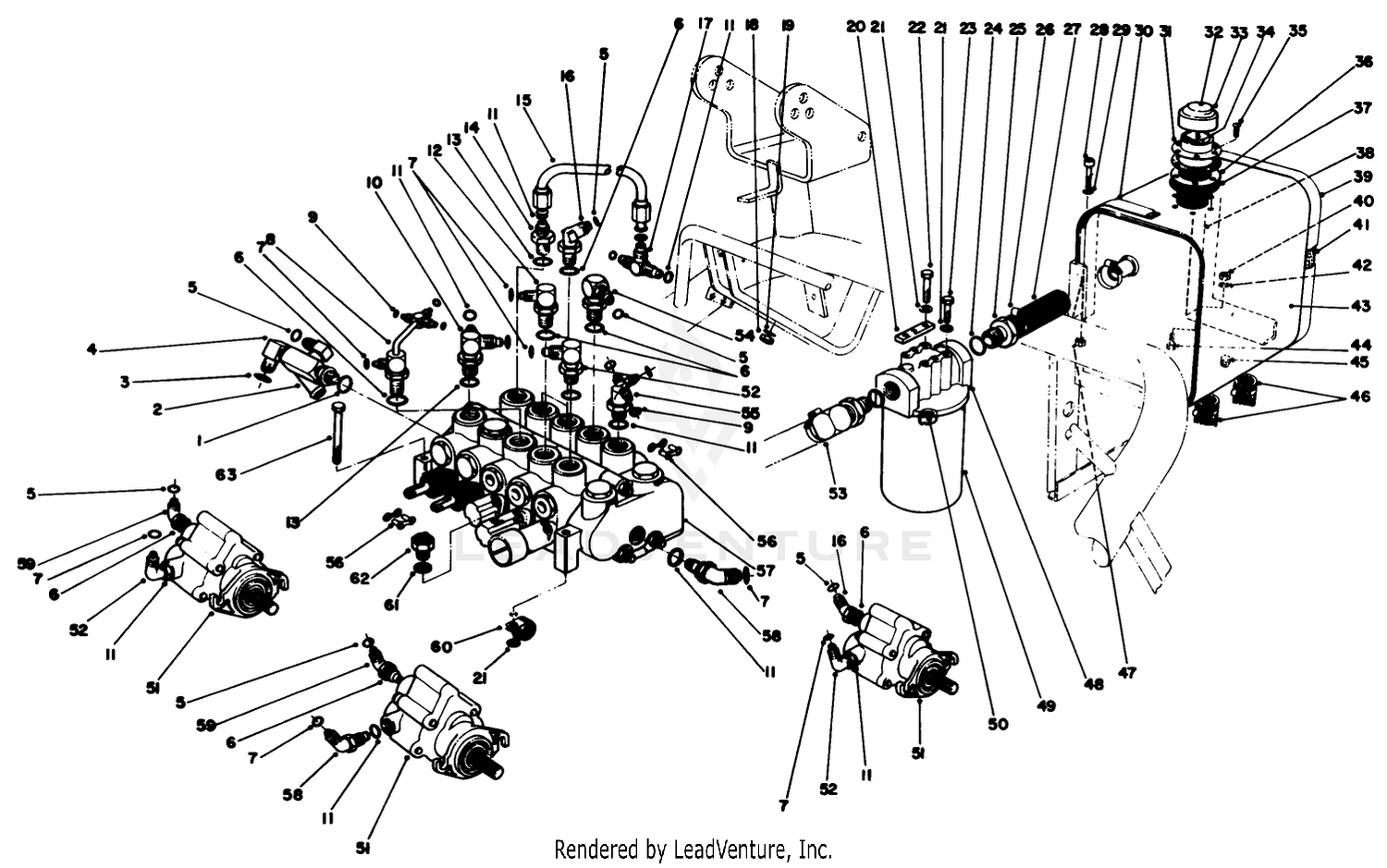 Valve Bank And Hydraulic Reservoir Assembly