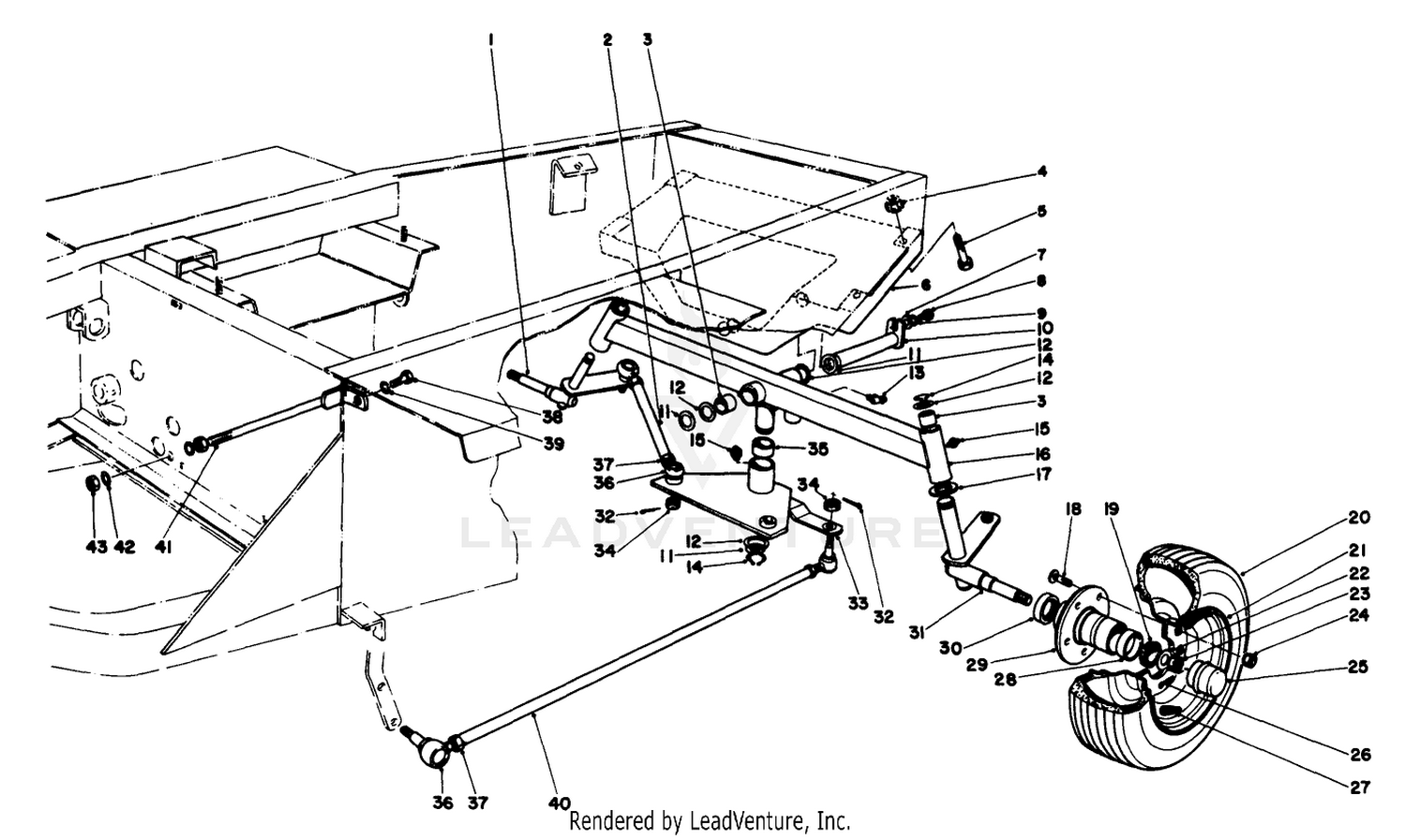 Rear Axle  Wheel Assembly