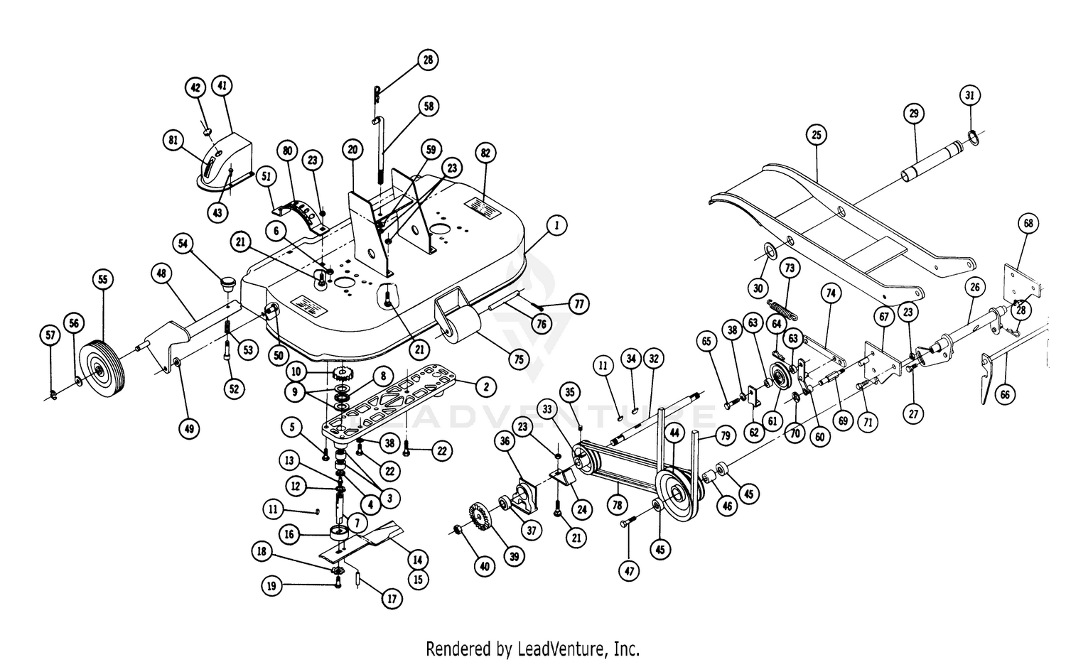 Parts List For Rotary Mower Model Rl-366