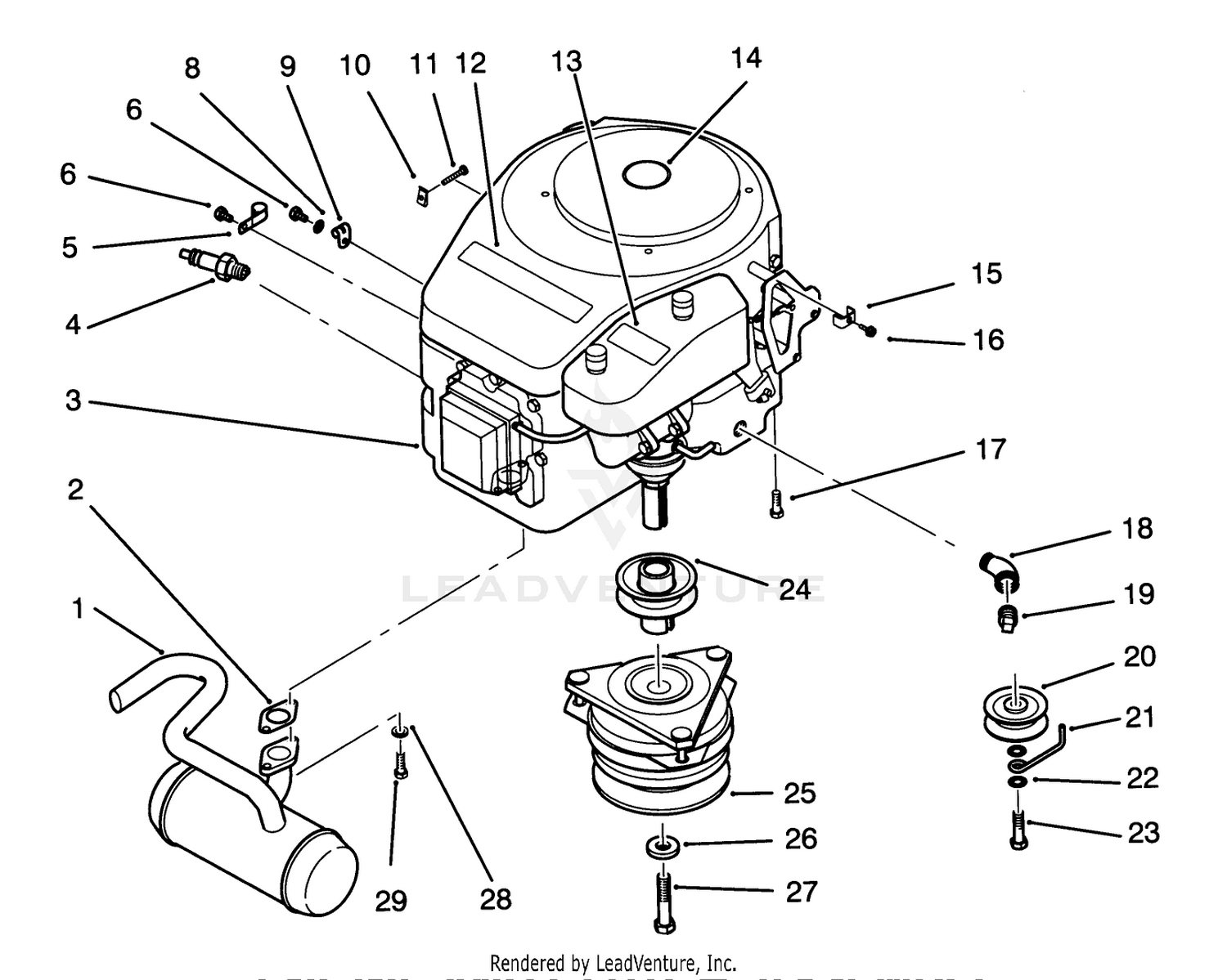 Engine And Clutch Assembly