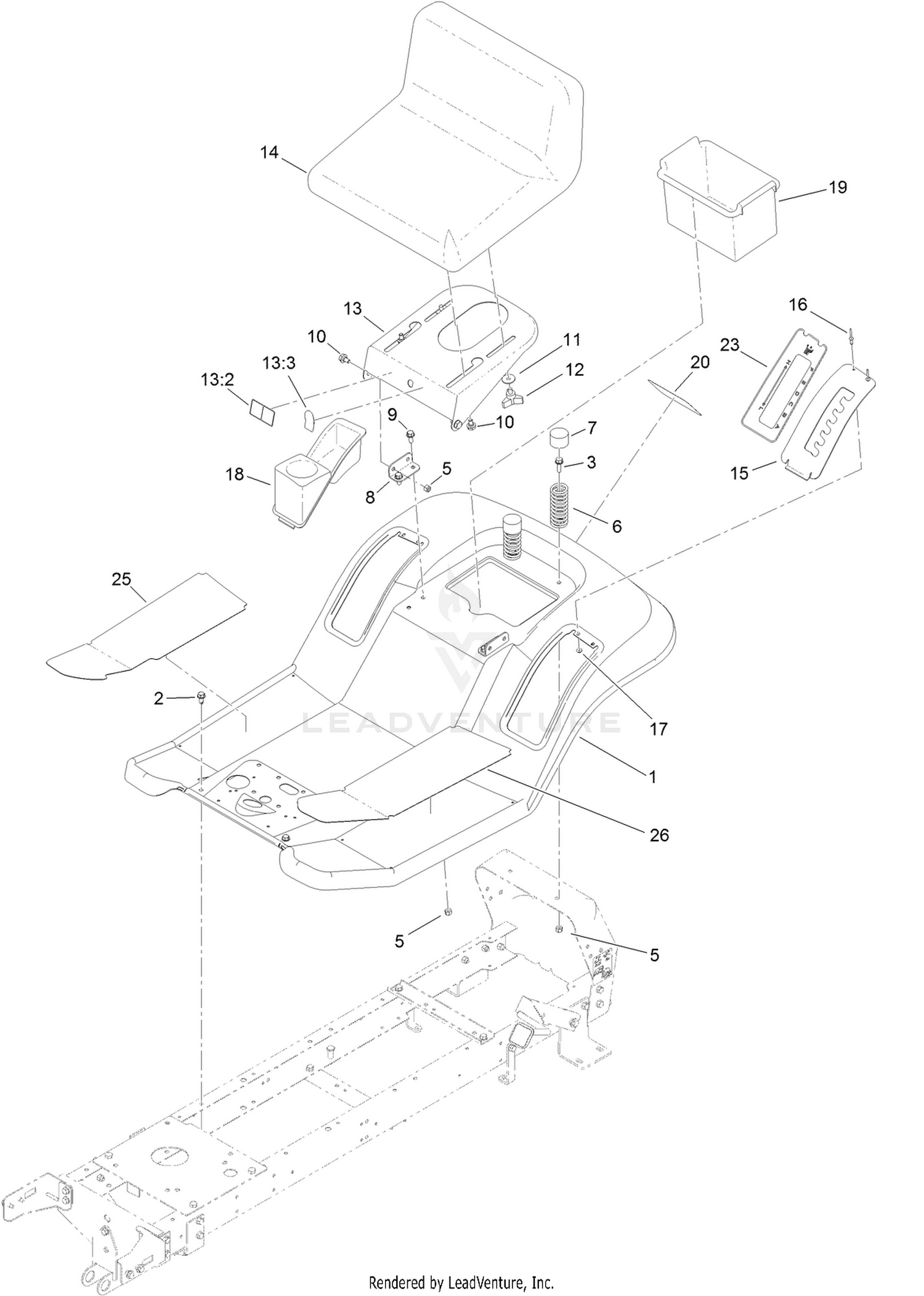 Rear Body and Seat Assembly