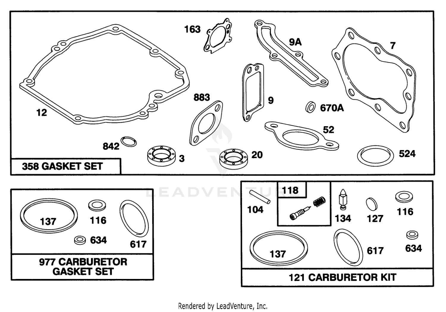 Engine Briggs  Stratton Model 127702-0645-01 9