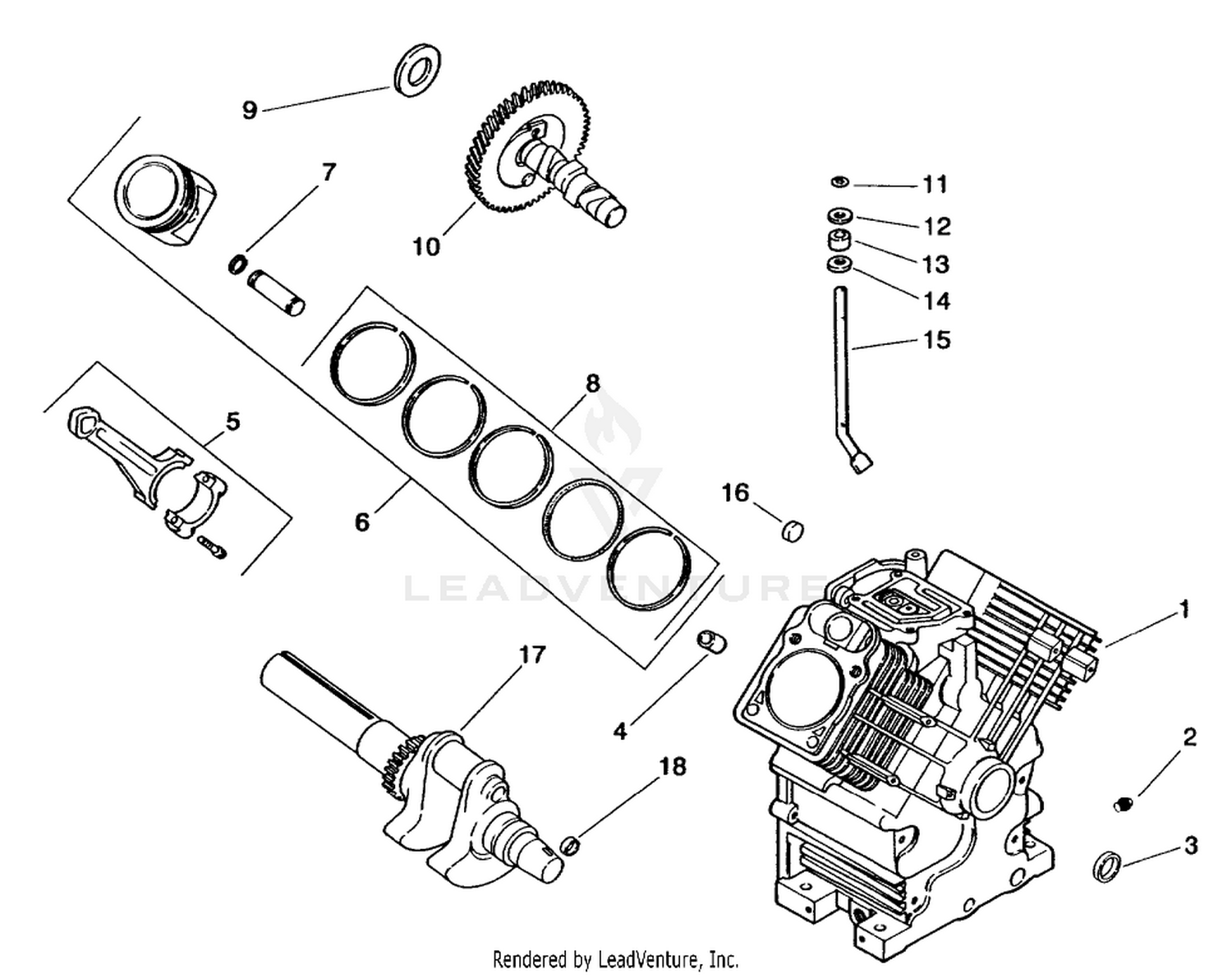 ENGINE KOHLER MODEL CH20S SPEC. NO. 64647