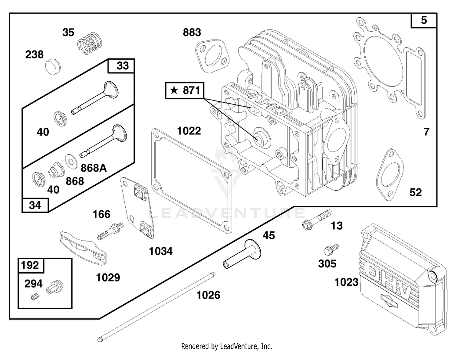 Engine Briggs  Stratton Model 28n777-0174-01 2