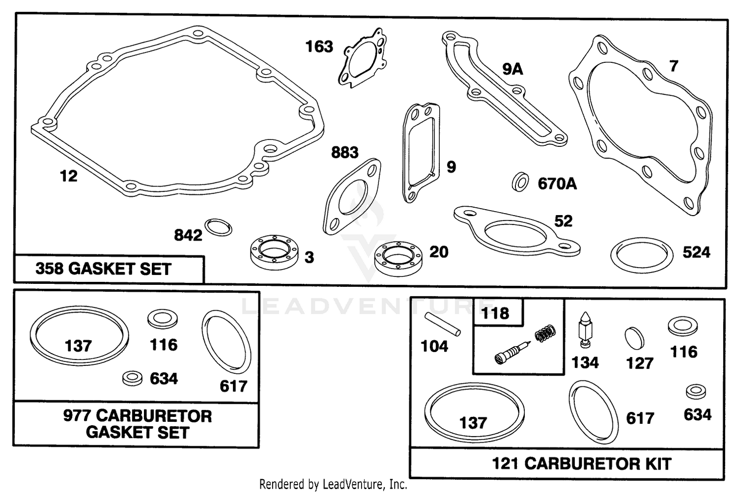 Engine Briggs  Stratton Model 12e802-0620-01 9