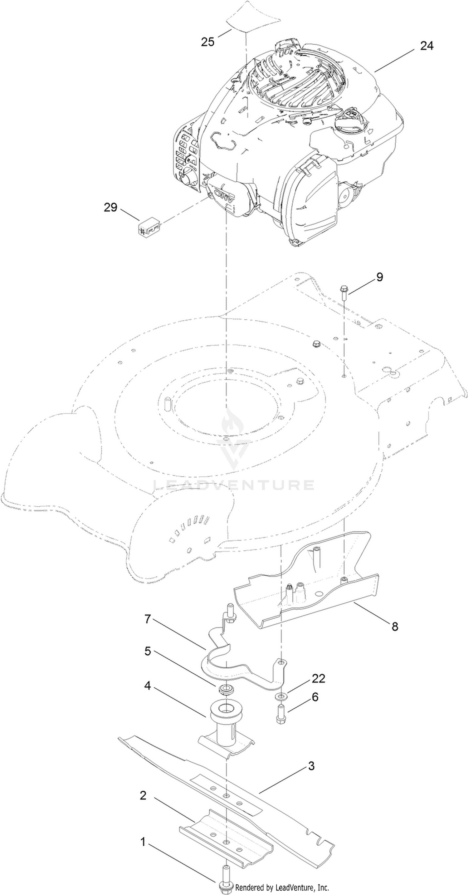 Engine and Blade Assembly