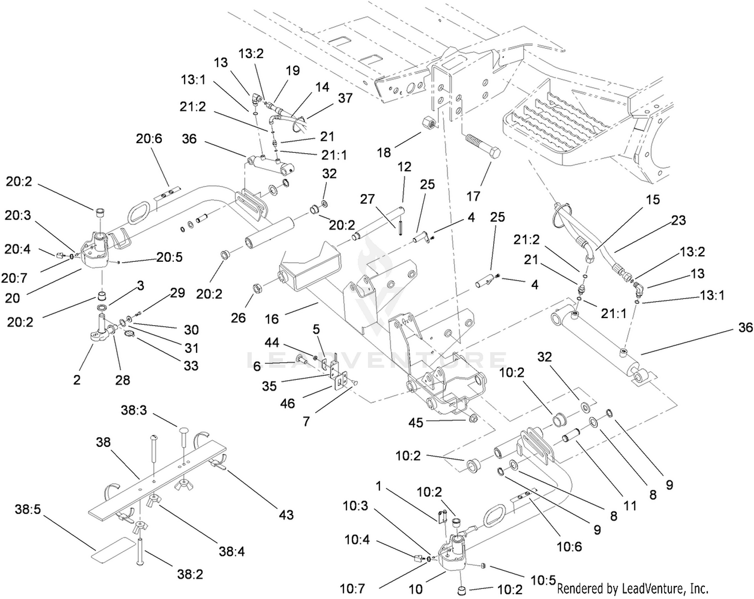 Front No. 4 and No. 5 Lift Arm Assembly