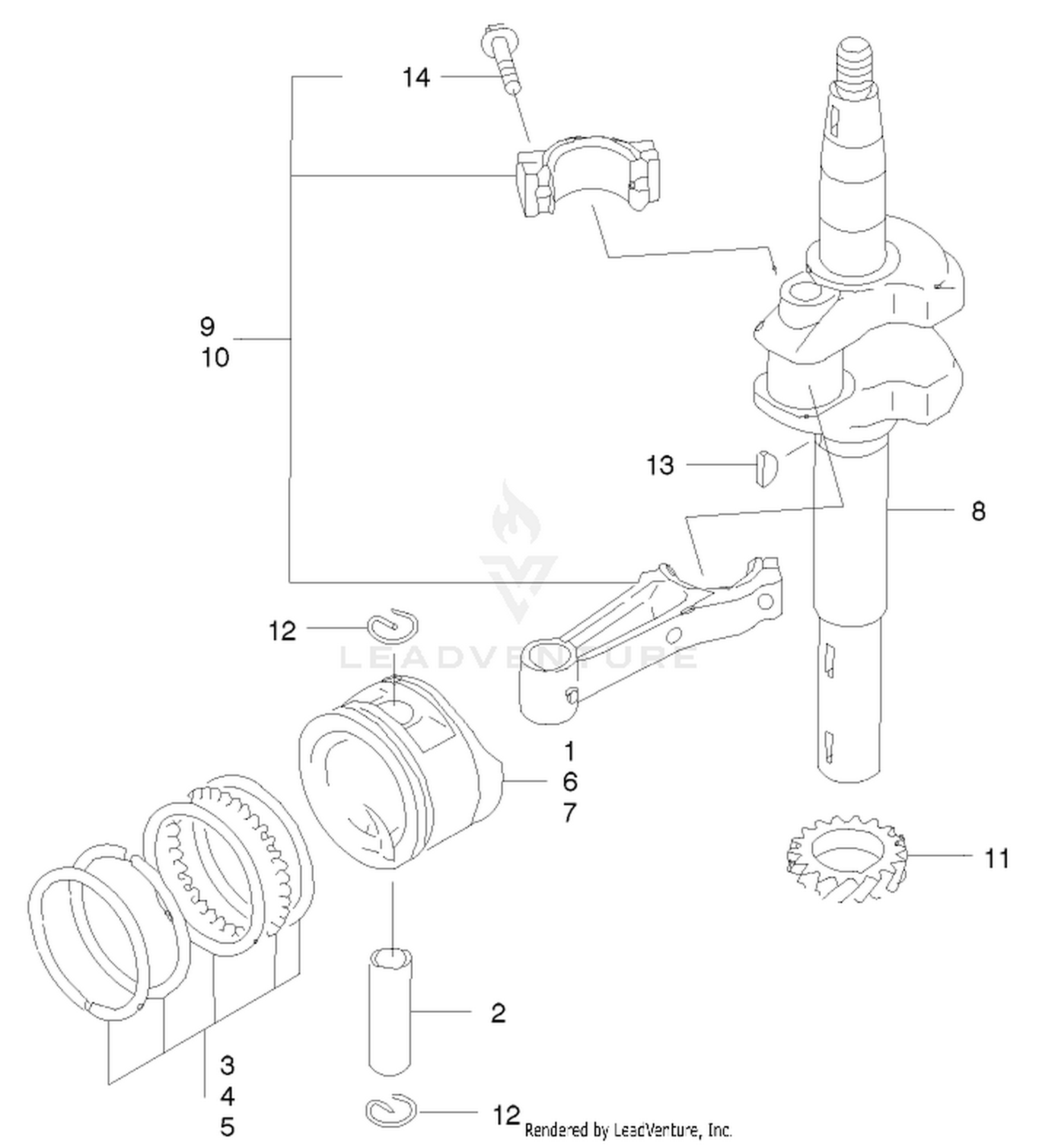 Piston And Crankshaft Assembly