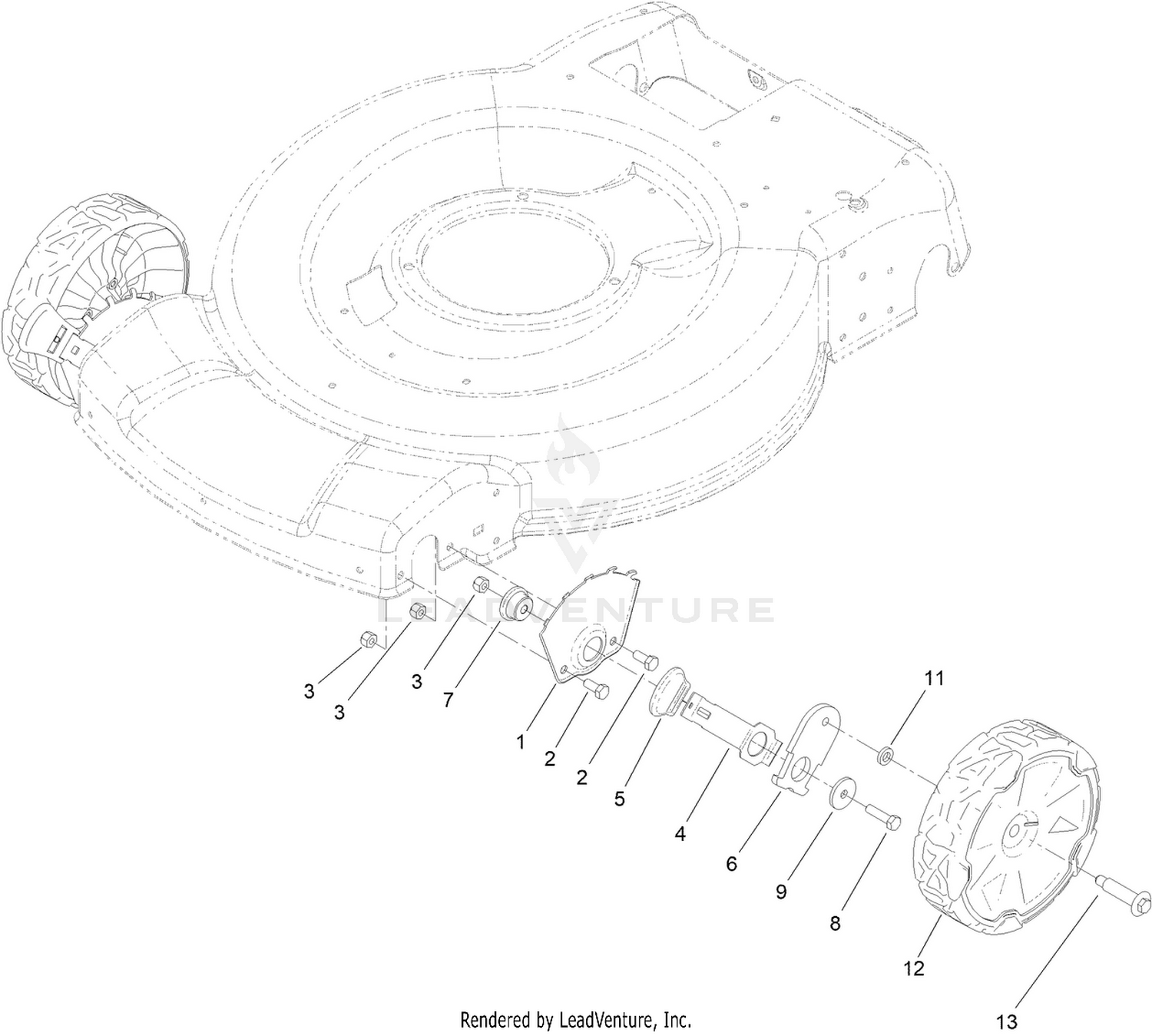 Front Wheel and HOC Assembly