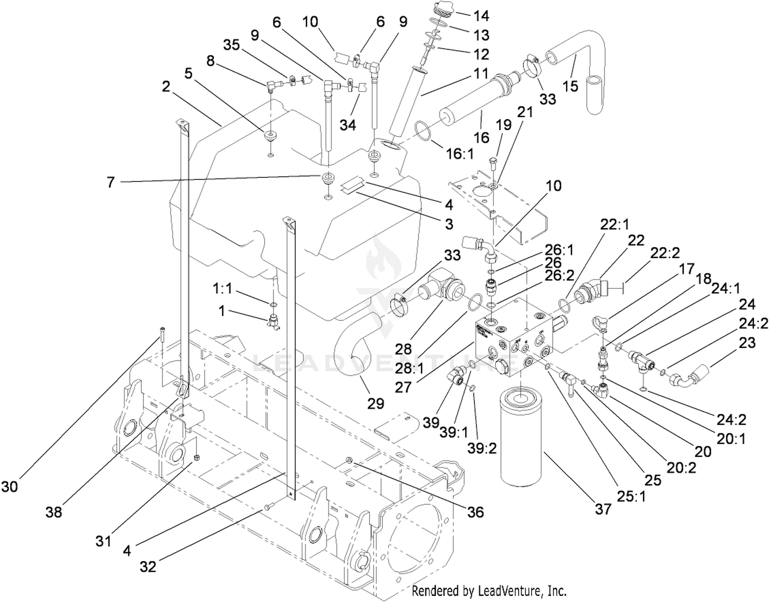Hydraulic Reservoir and Filter Assembly