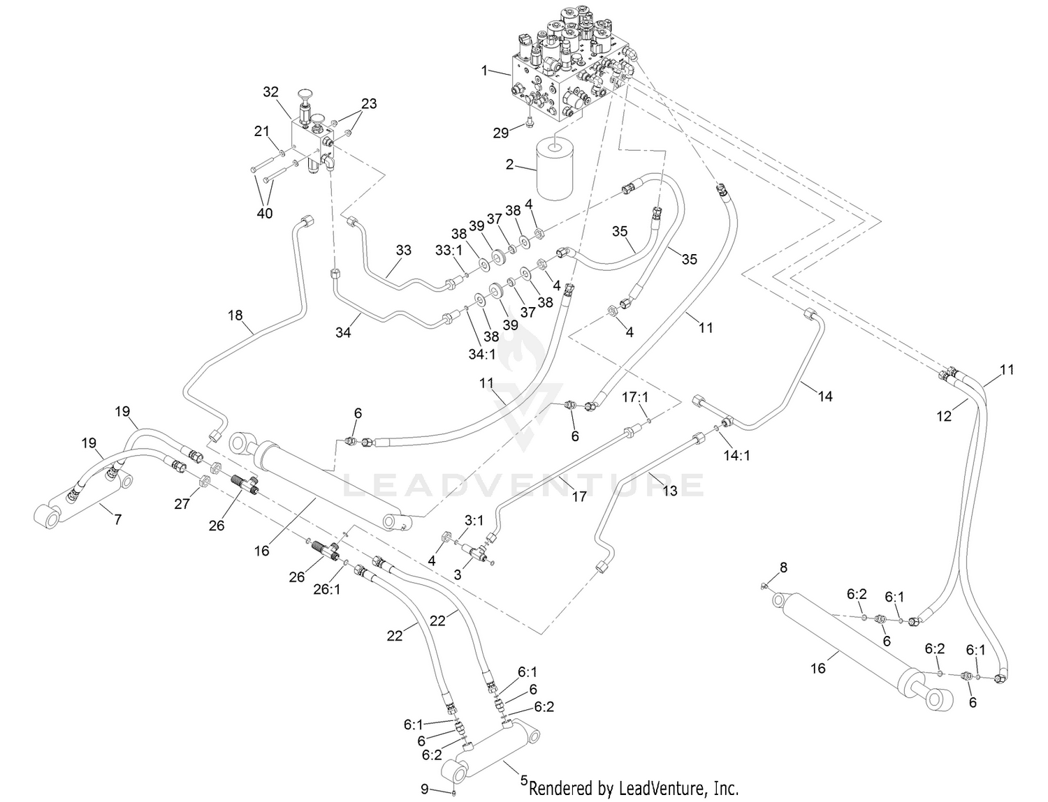 Hydraulic Steering/Lift Circuit Assembly