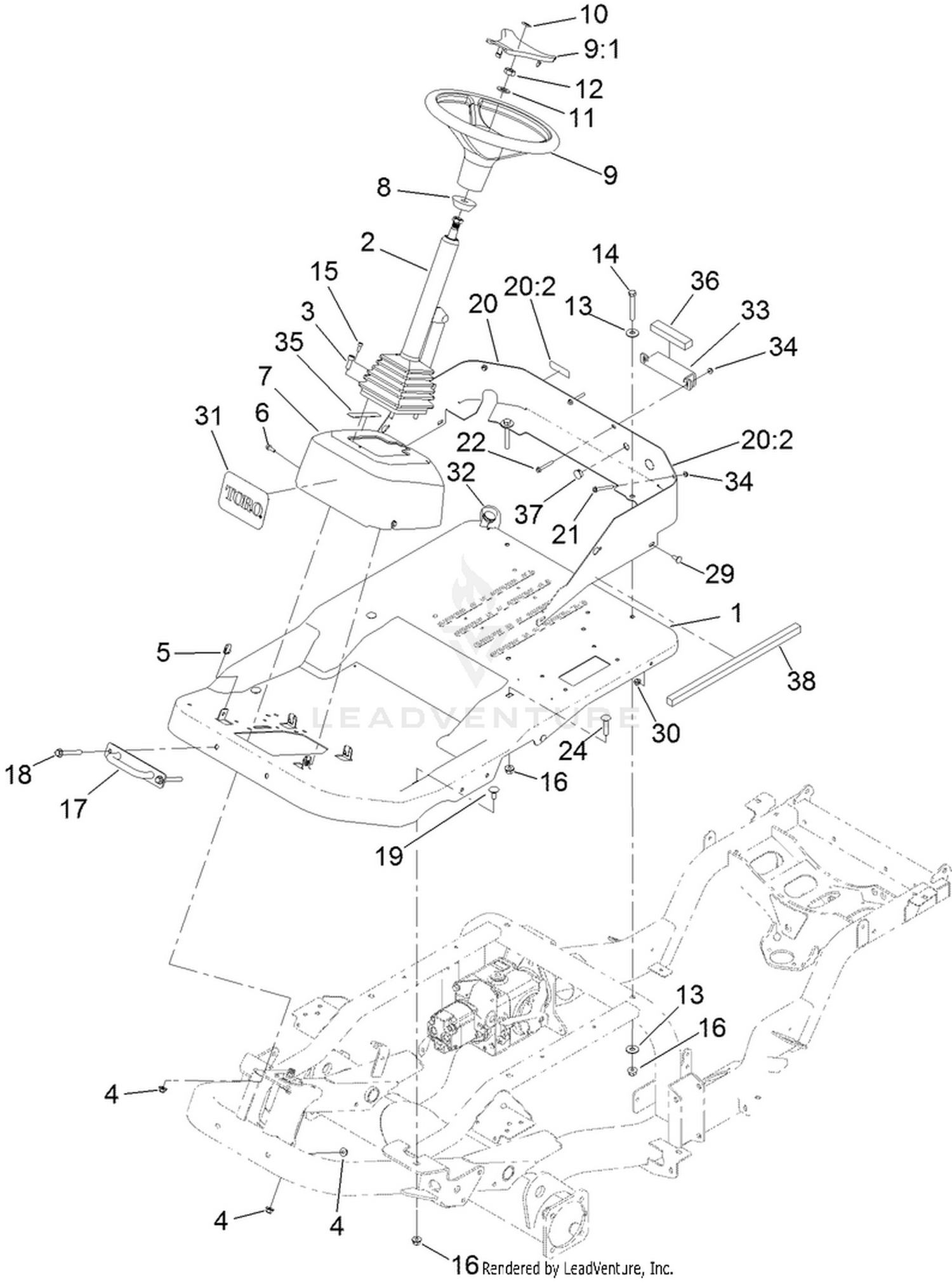Platform, Steering and Console Assembly