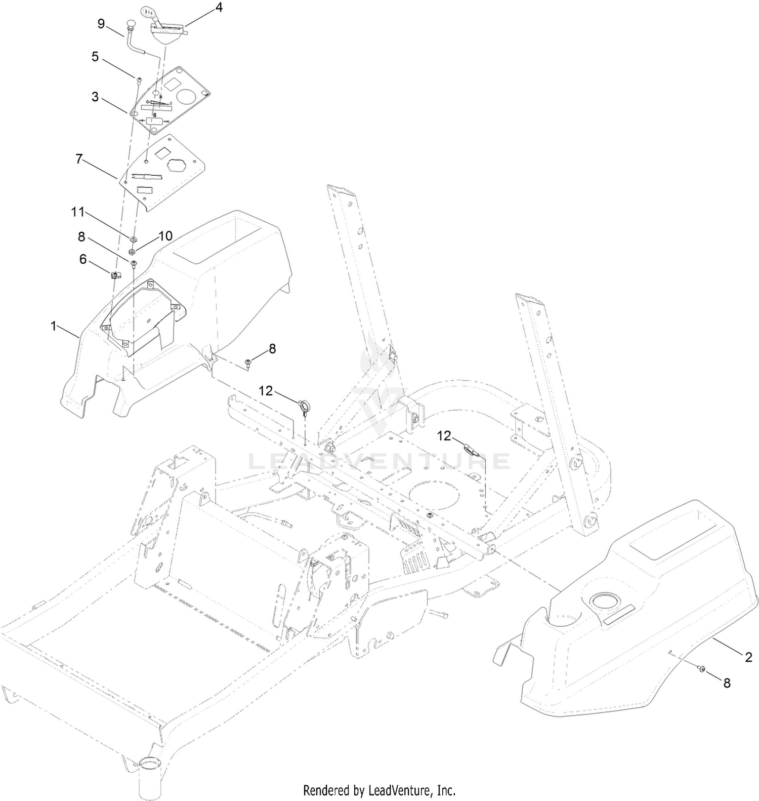Control Panel and Body Styling Pod Assembly