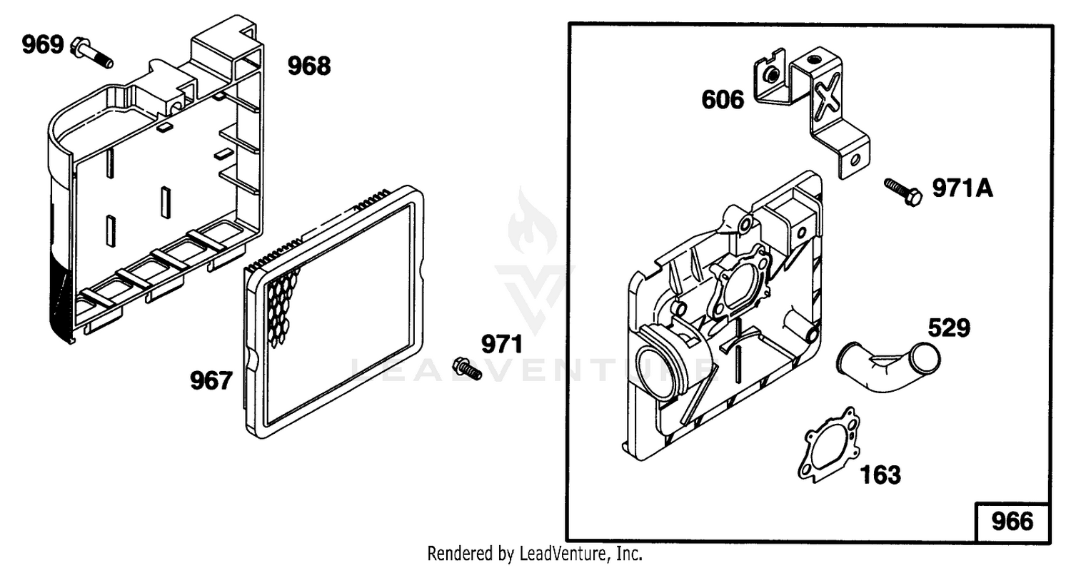 Engine Briggs  Stratton Model 128802-0615-01 5