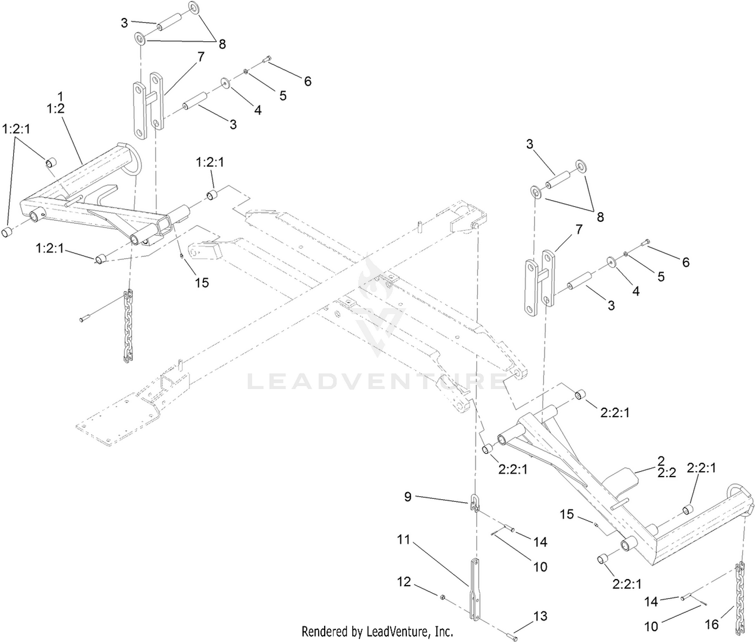 No. 4 and 5 Lift Arm Assembly