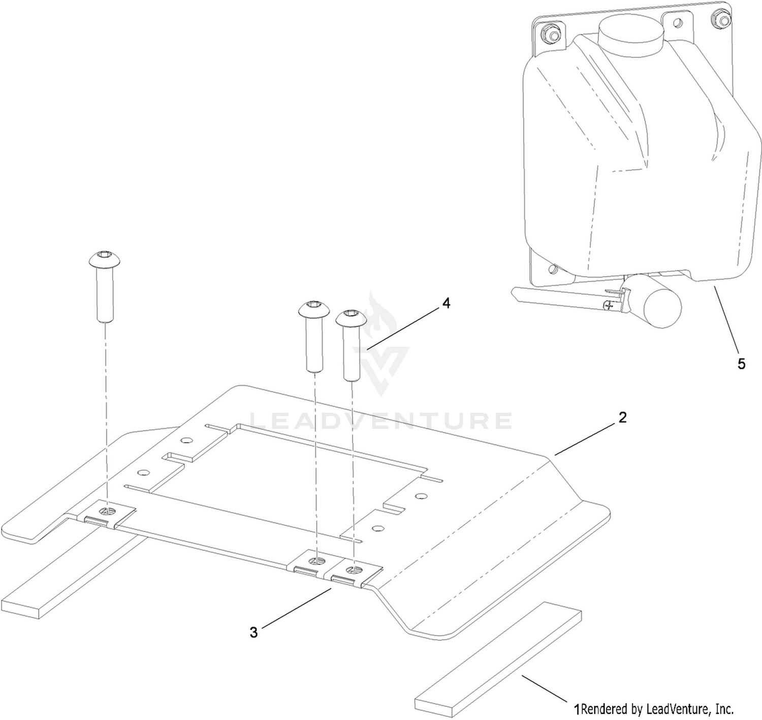 Fluid Washer Tank  Cab Assembly