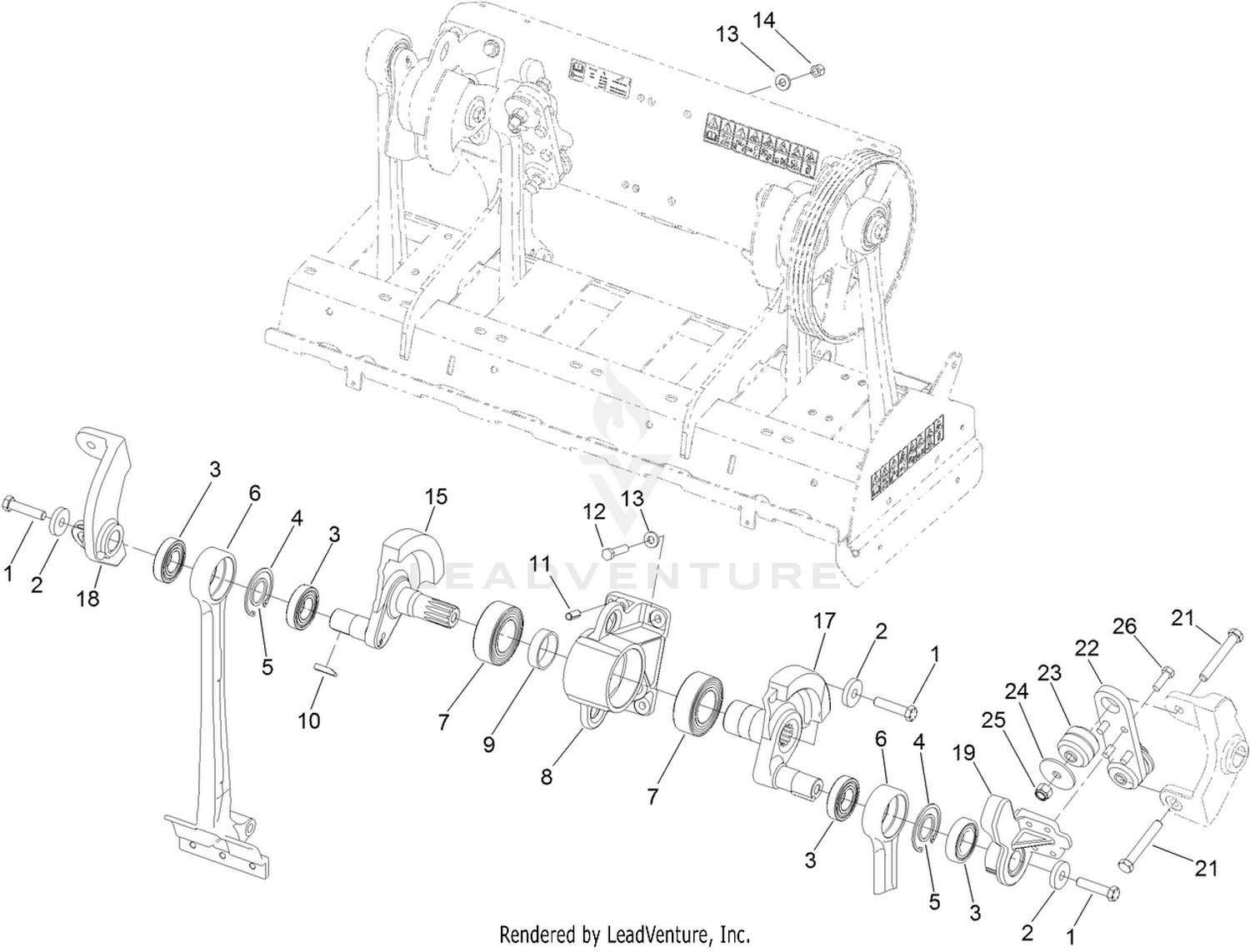 Right Hand No. 3 and No. 4 Crankarm Assembly