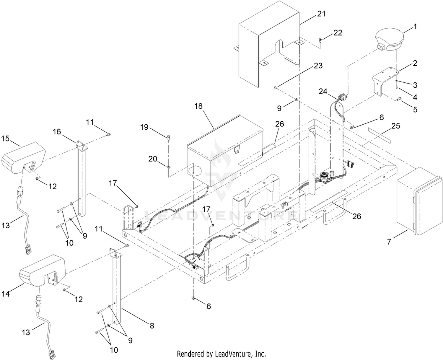 Control Box, Main Harness, Tool box  and Spectrometer Assembly