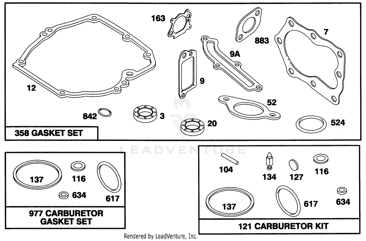 Engine Briggs  Stratton Model 12a802-0611-01 9
