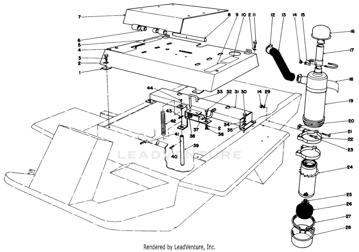 Seat Mount And Air Cleaner Assembly