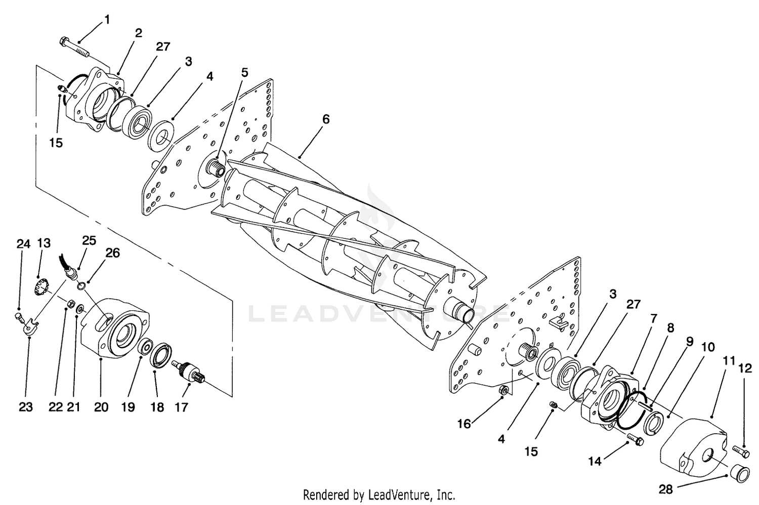 Reel  Bearing Housing Assembly