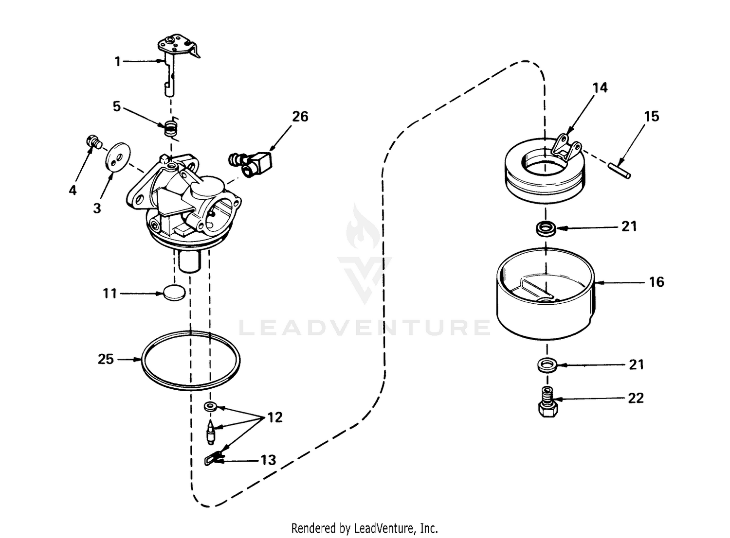 Carburetor No. 631784a (mower Model No. 21647 And 21727)(engine Nos. Tnt 100-10055a And Tnt 100-10056a)