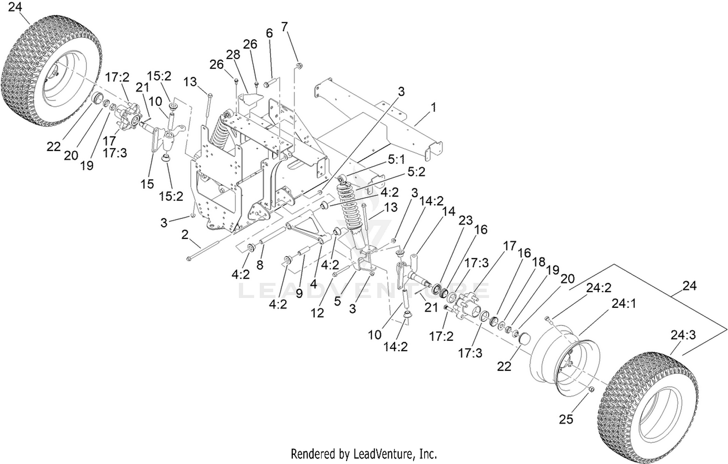 Front Frame and Suspension Assembly