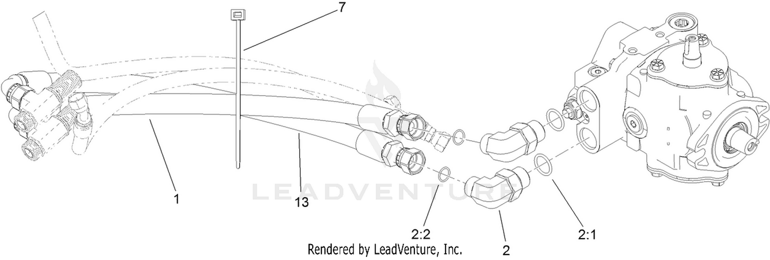 Traction Drive Hose Routing Assembly
