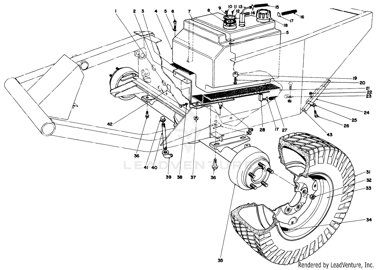 Front Axle  Fuel Tank Assembly
