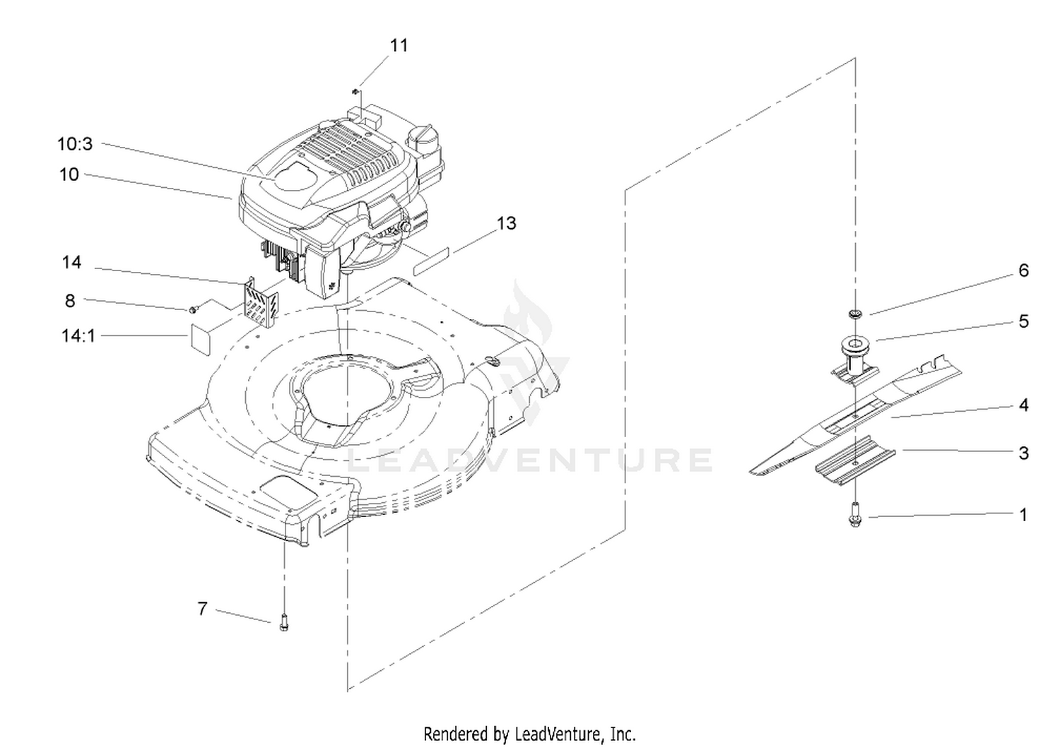 Engine and Blade Assembly
