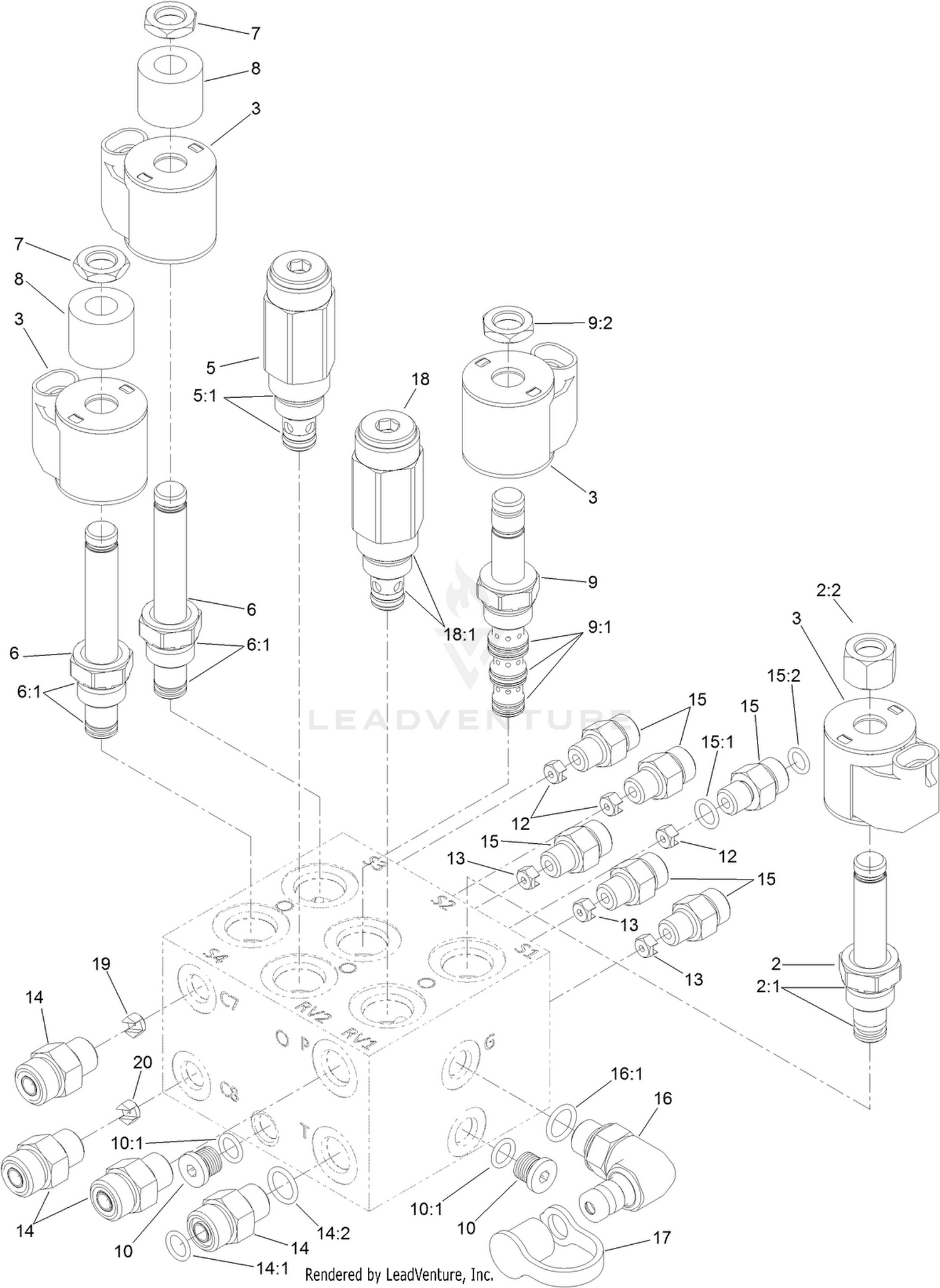 Lift Manifold Assembly No. 127-8444