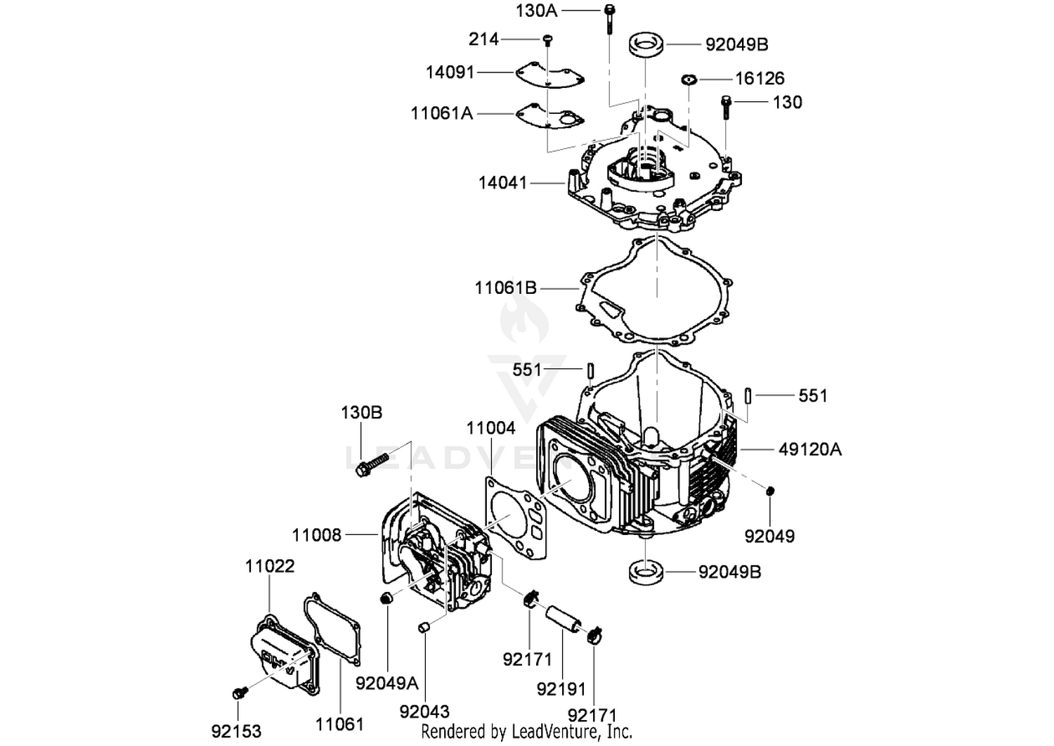 Cylinder and Crankcase Assembly