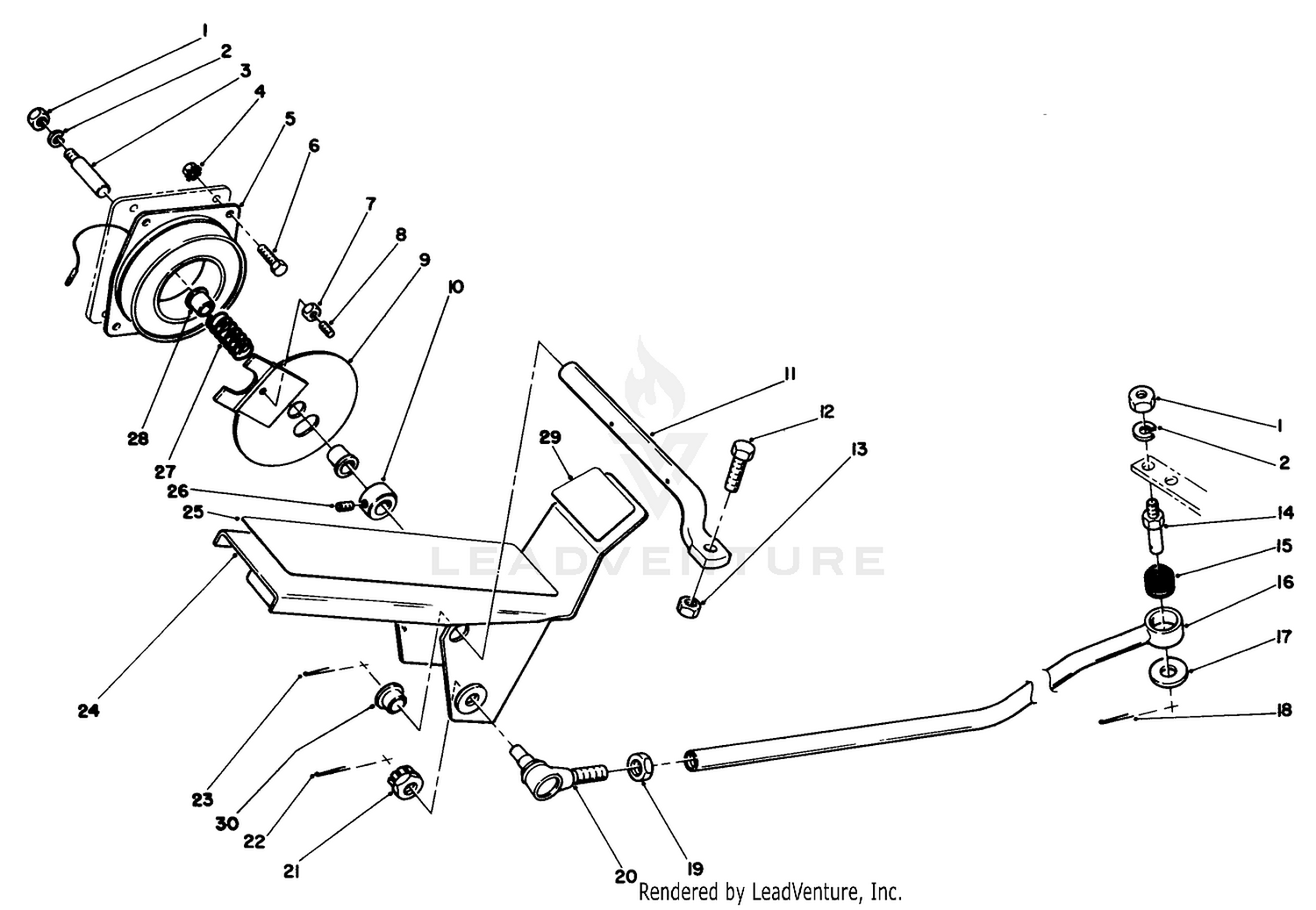 Traction Pedal  Cruise Control Assembly