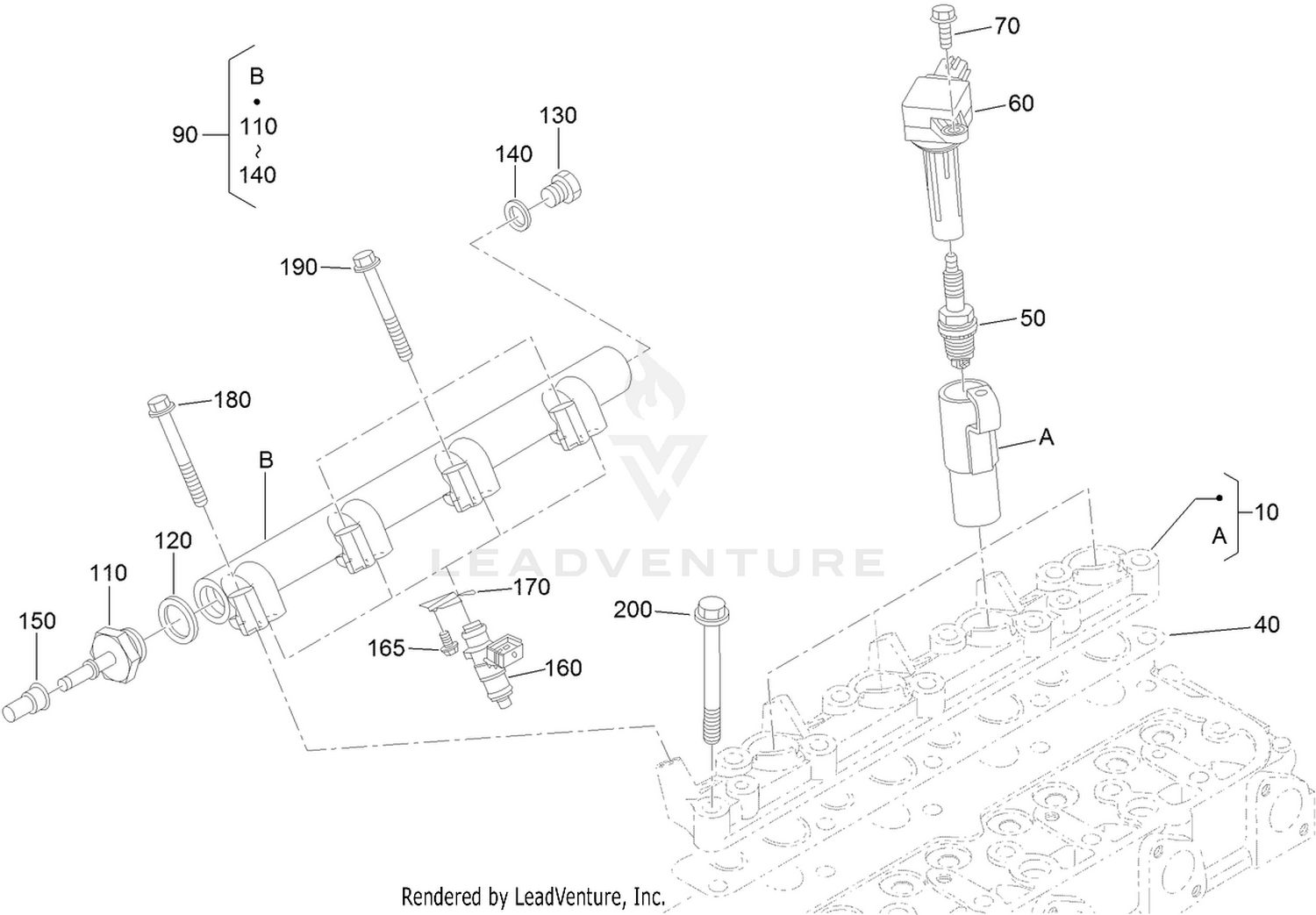 Ignition Coil and Delivery Pipe Assembly